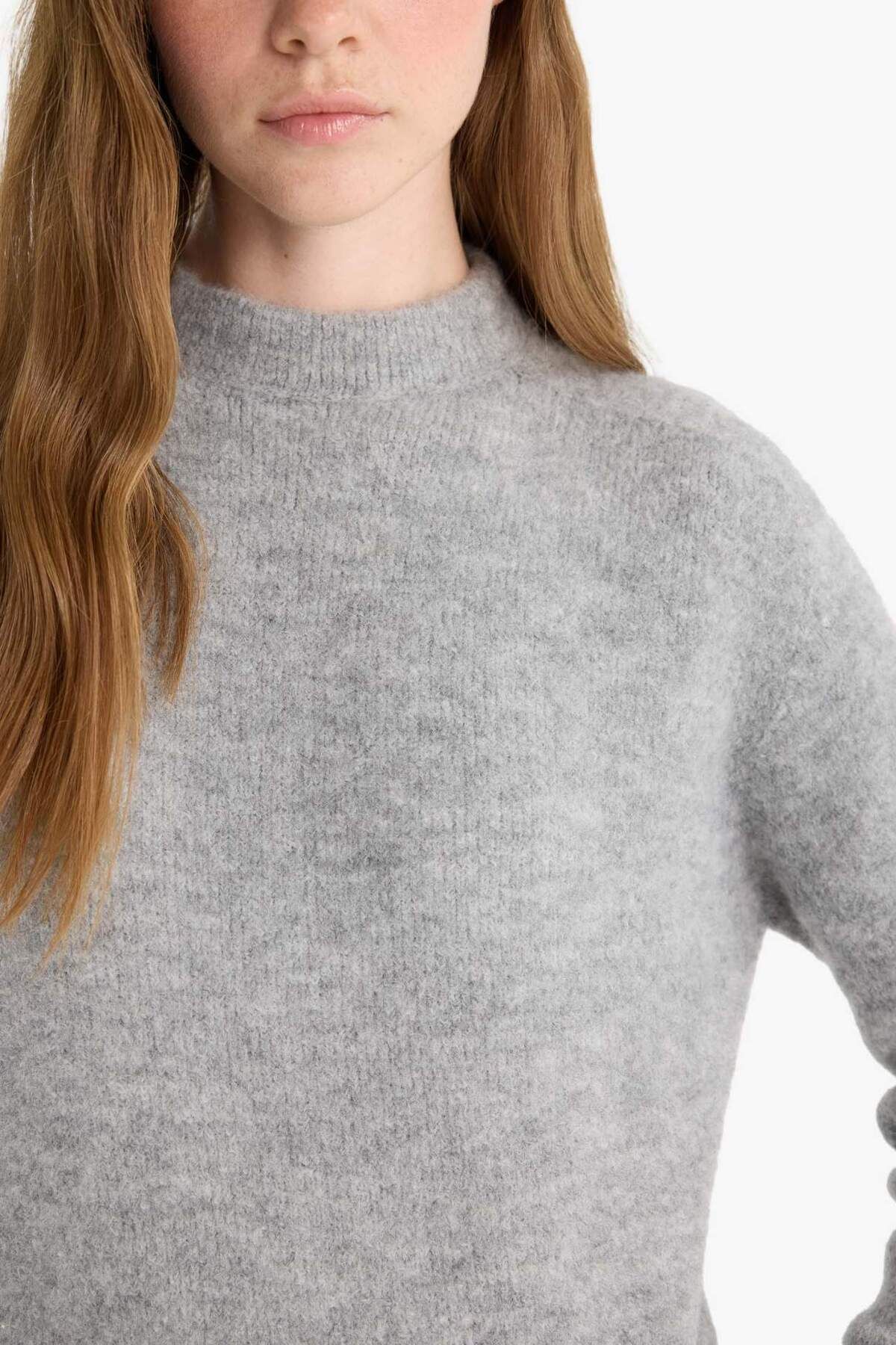 DeFacto-Regular Fit Half Turtleneck Sweater F4768Ax25Wn 5