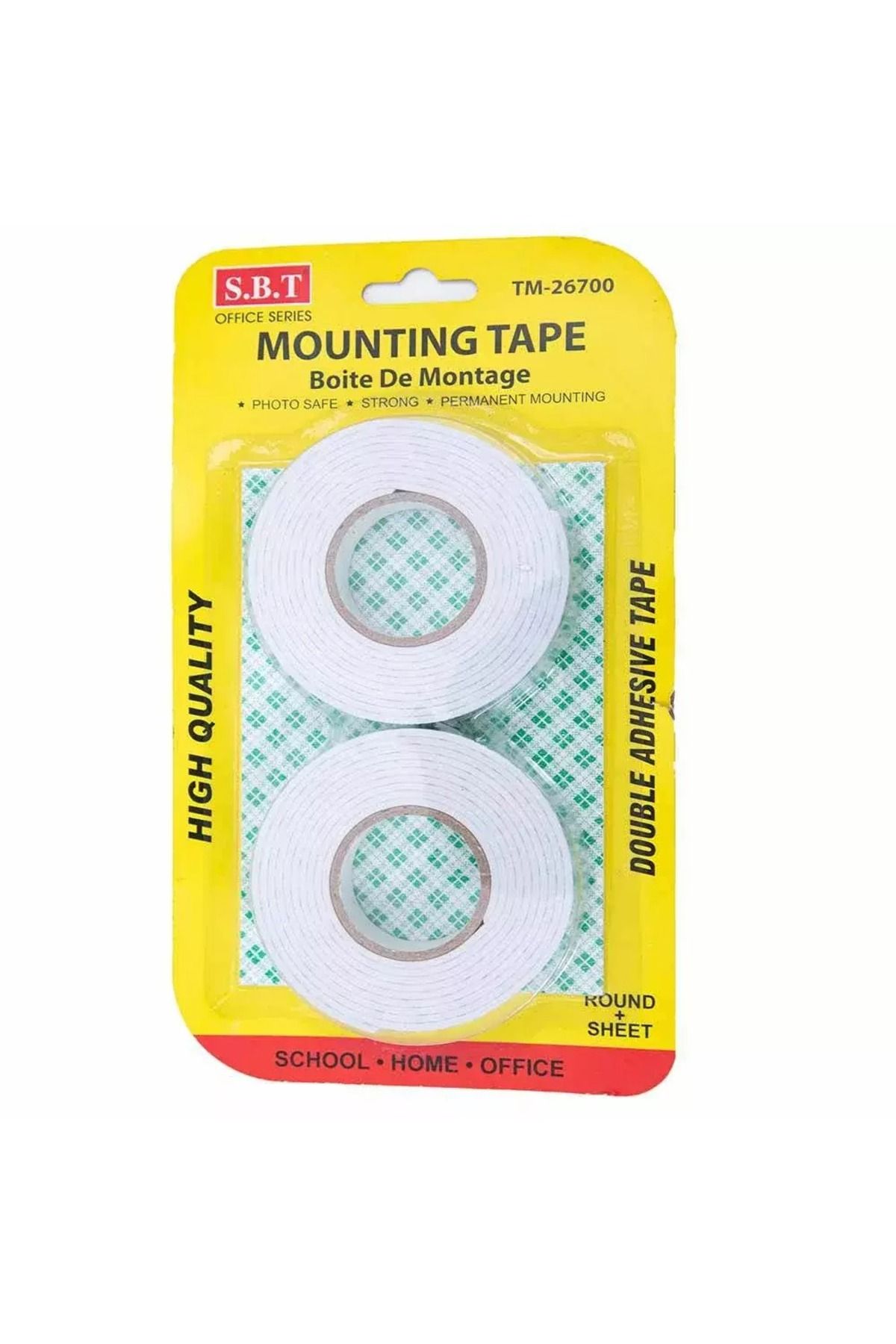Generic-Multi-Purpose Double-Sided Adhesive Mounting Tape – Strong Hold | Pack of 2pcs for Home & Office 3