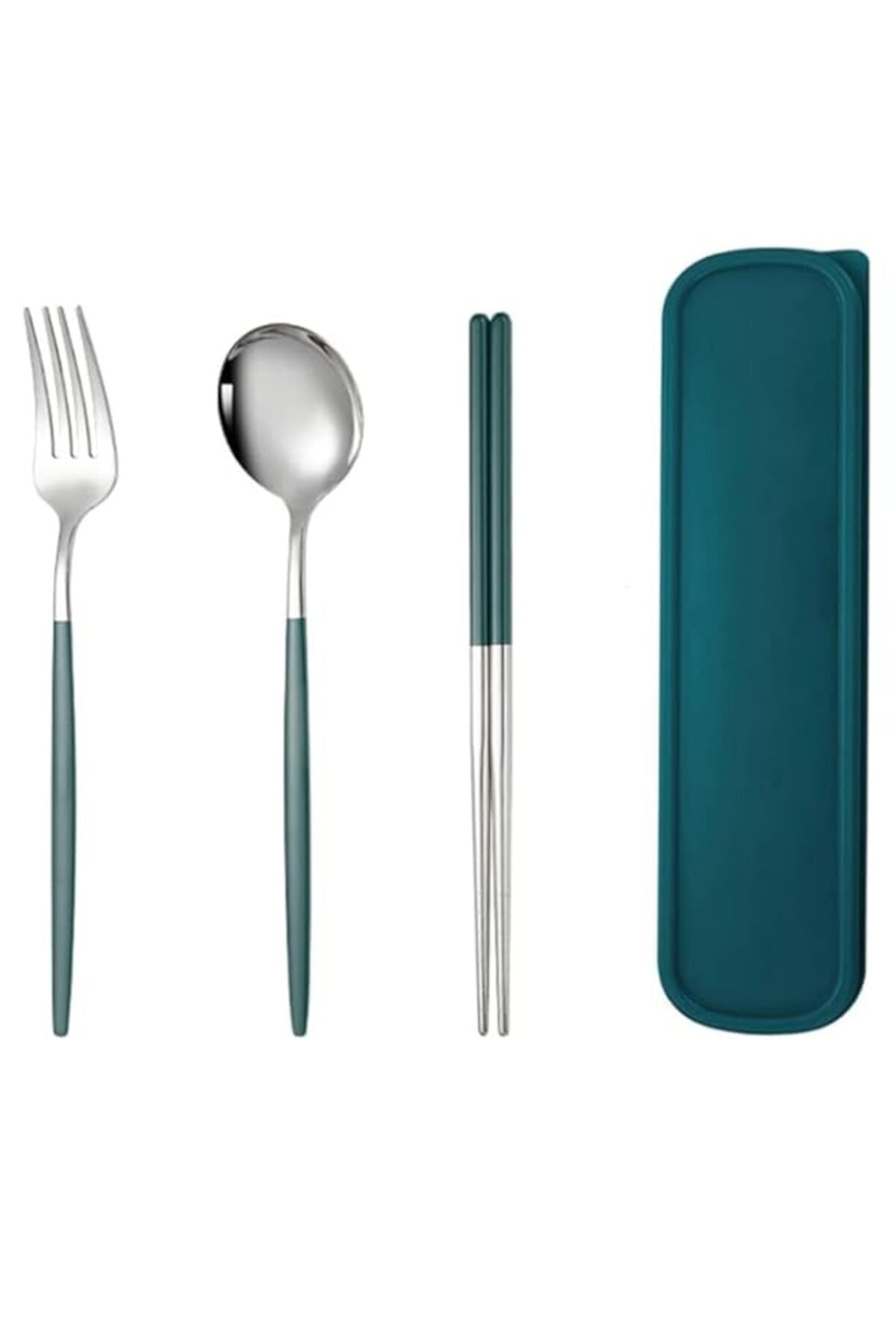Generic-AMERTEER Travel Silverware Set With Case - Portable And Reusable Lunch Utensils Set For Work, Trave 1