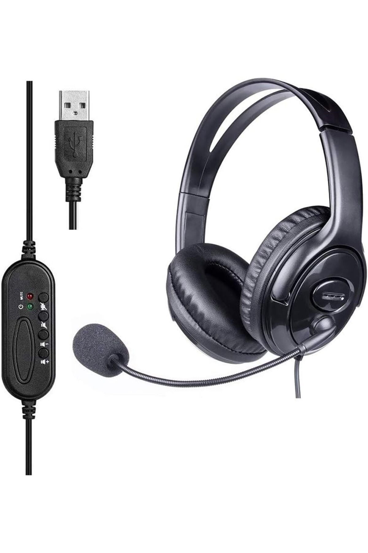 Generic-Headset Call Center Headphone with Microphone Noise Cancelling Over Ear Wired Headphone Computer 1