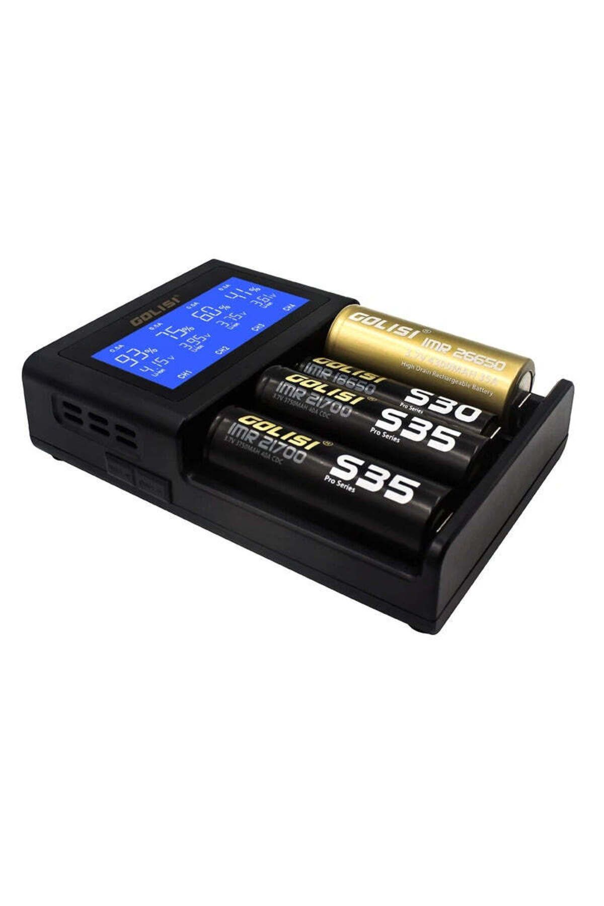 VTM-Smart Fast Charger For 4 AAA, AA, Ni-cd, Ni-md Batteries, LCD Screen, V, A Display 3