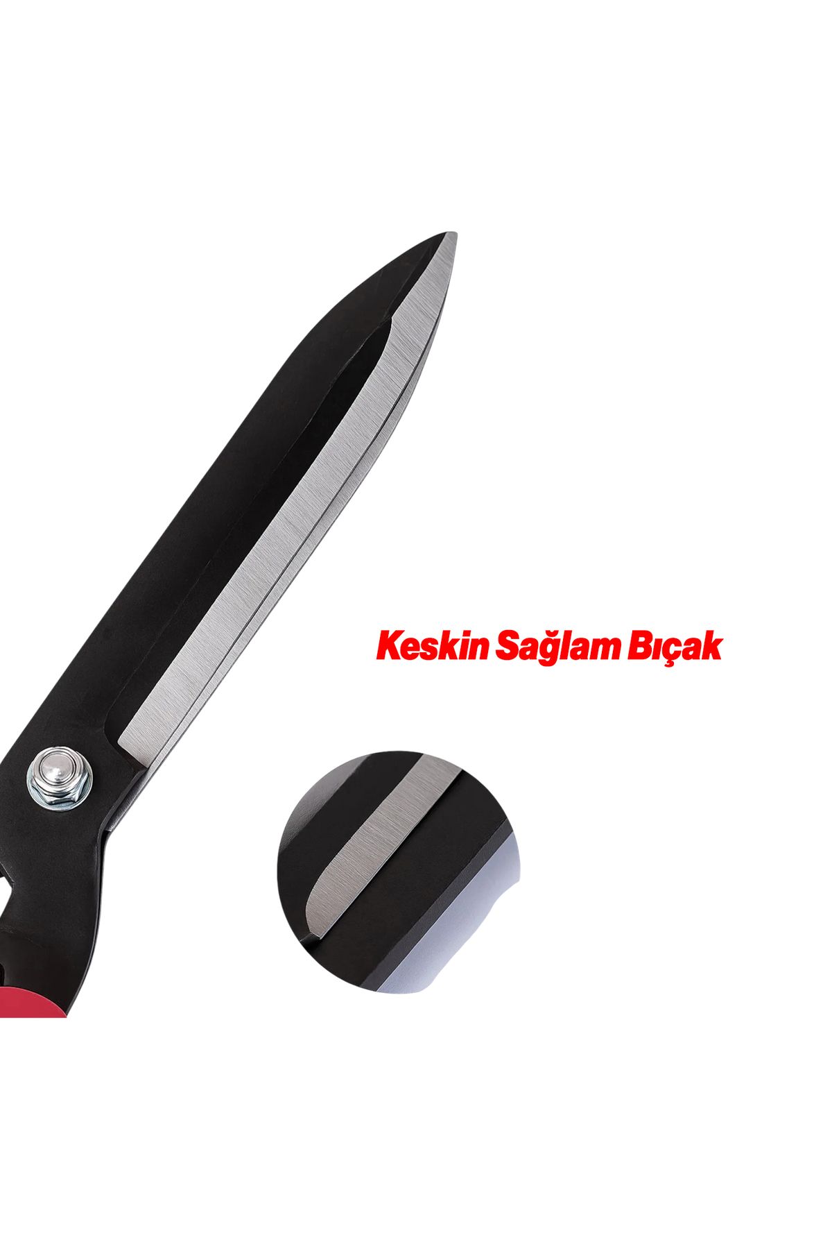 Badem10-Plastic Handle Curve Grass Pruning Shears Bush Grass Mower Cutting Scissors 50cm Sharp Metal Blade 1Pcs 4