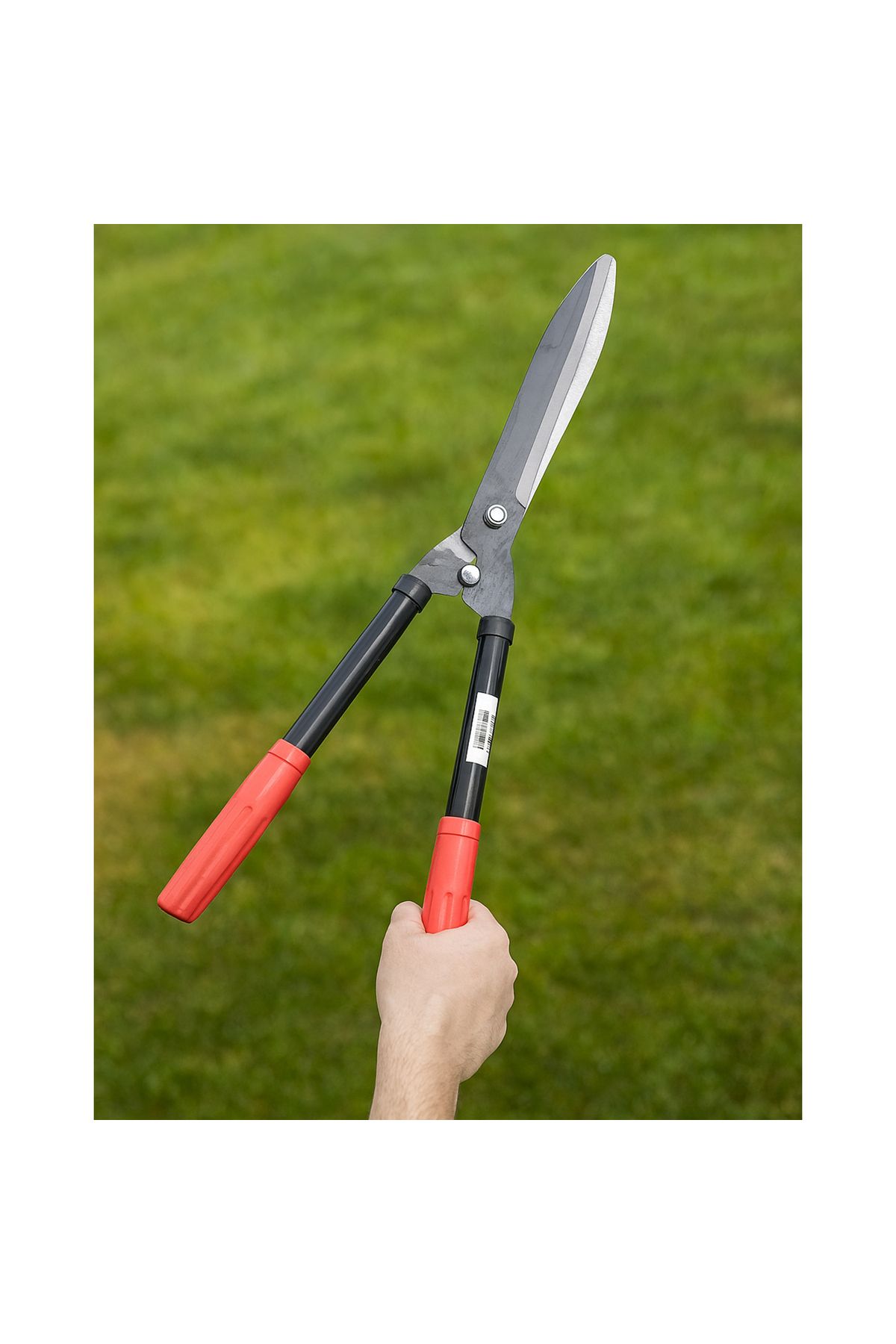 Badem10-Plastic Handle Curve Grass Pruning Shears Bush Grass Mower Cutting Scissors 50cm Sharp Metal Blade 1Pcs 6