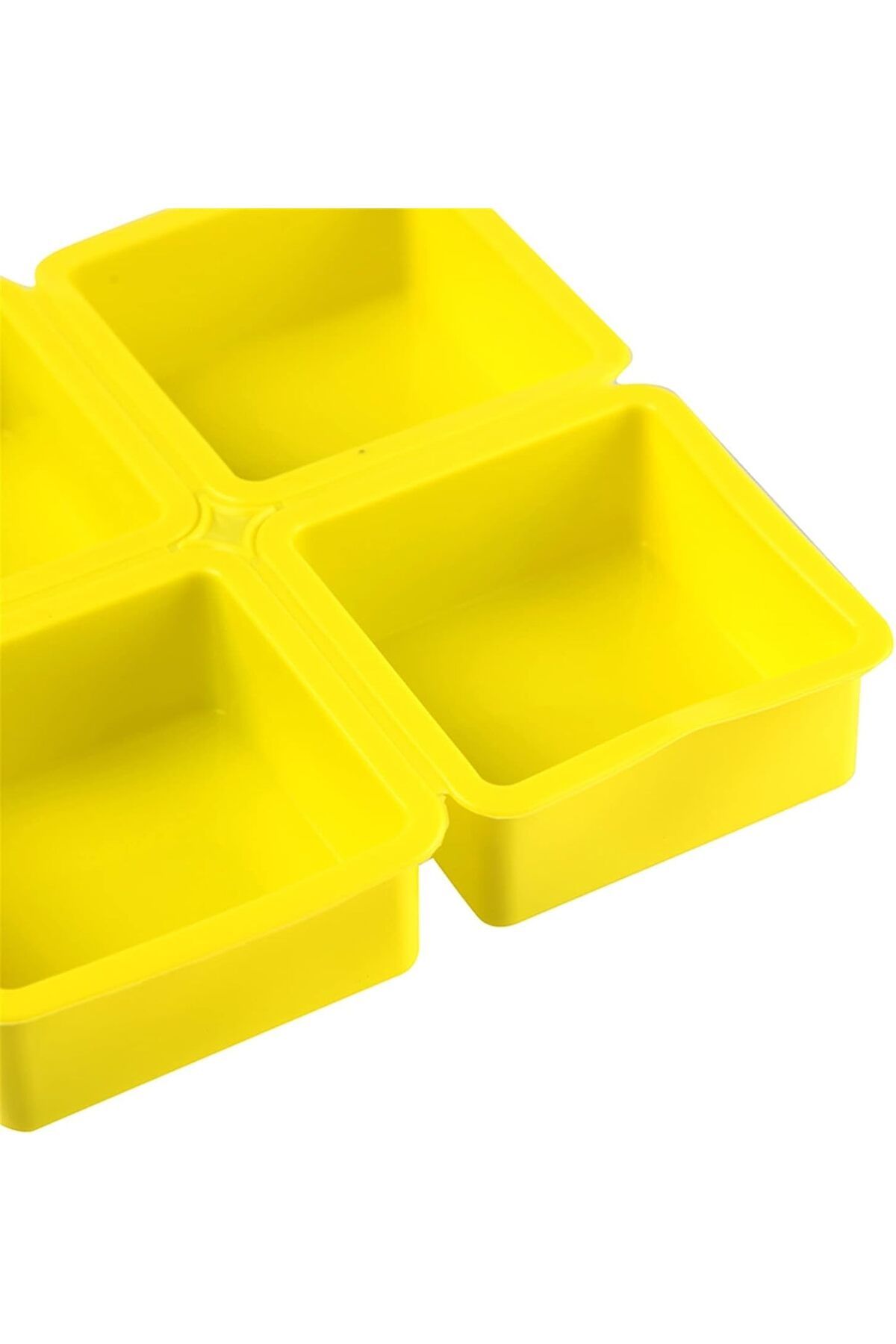 awwaline-Set 4 silicone molds, awwaline, square, yellow, ideal for cupcakes, cakes, eggs, DIY projects, wax, 2