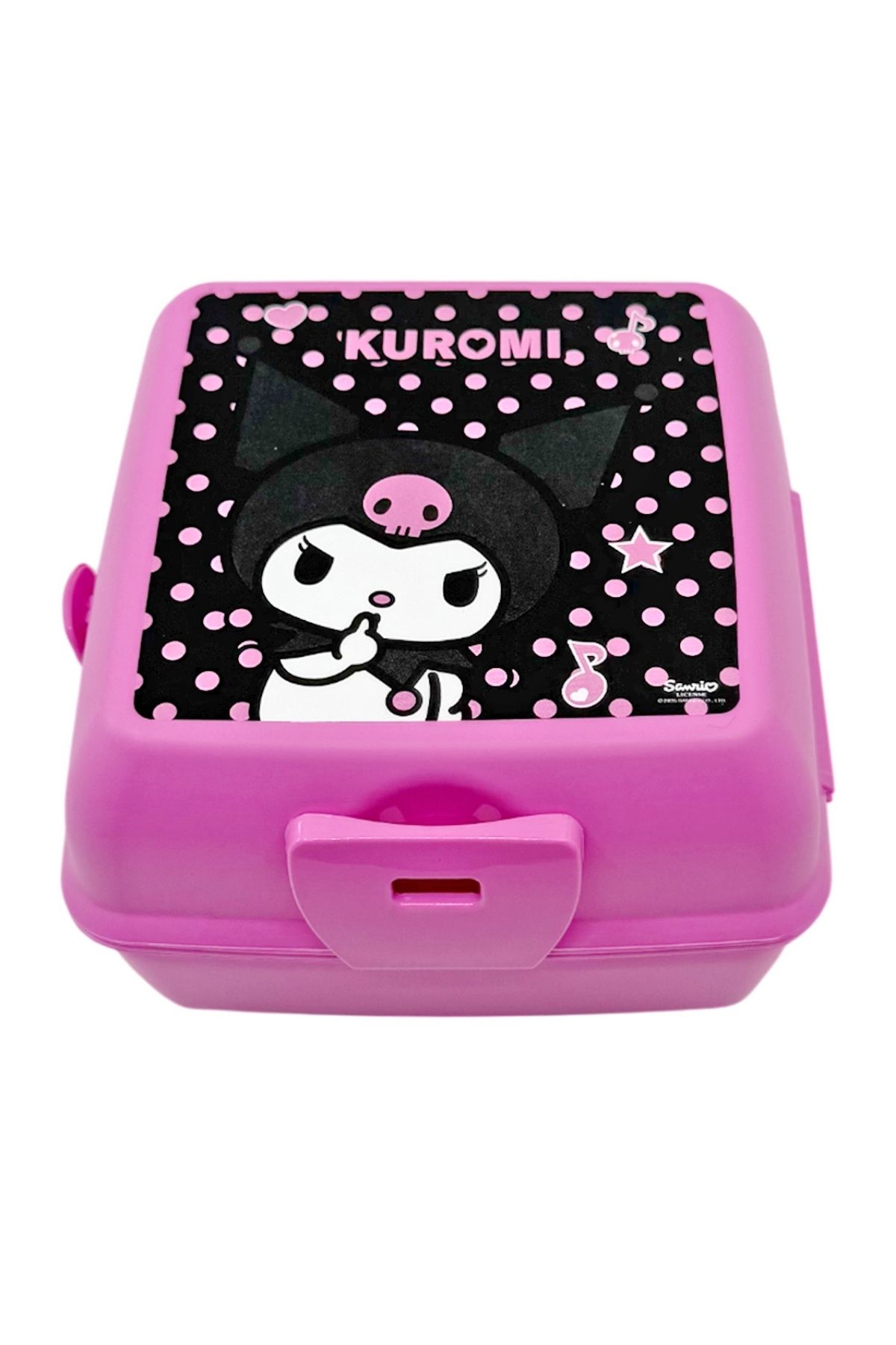 WİGGLE-Kuromi Licensed 4 Compartment Children's Lunch Box - Food Storage Container with Spoon and Fork 1