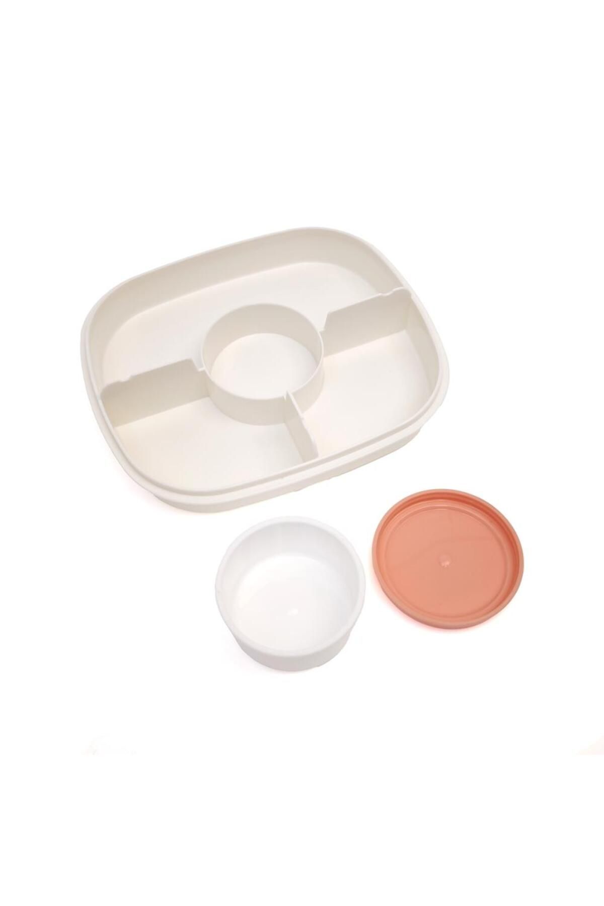 DNS-Children's bento box, transparent lid, 2 layers, compartment, 1600 ml, pink 6268 3