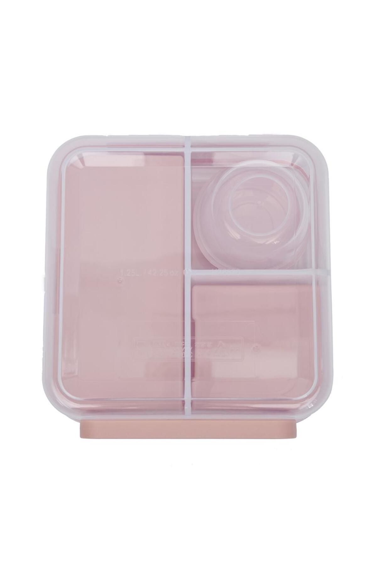 DNS-Children's casserole with compartments, airtight lid attached to the box, 1250 ml pink 6520 5