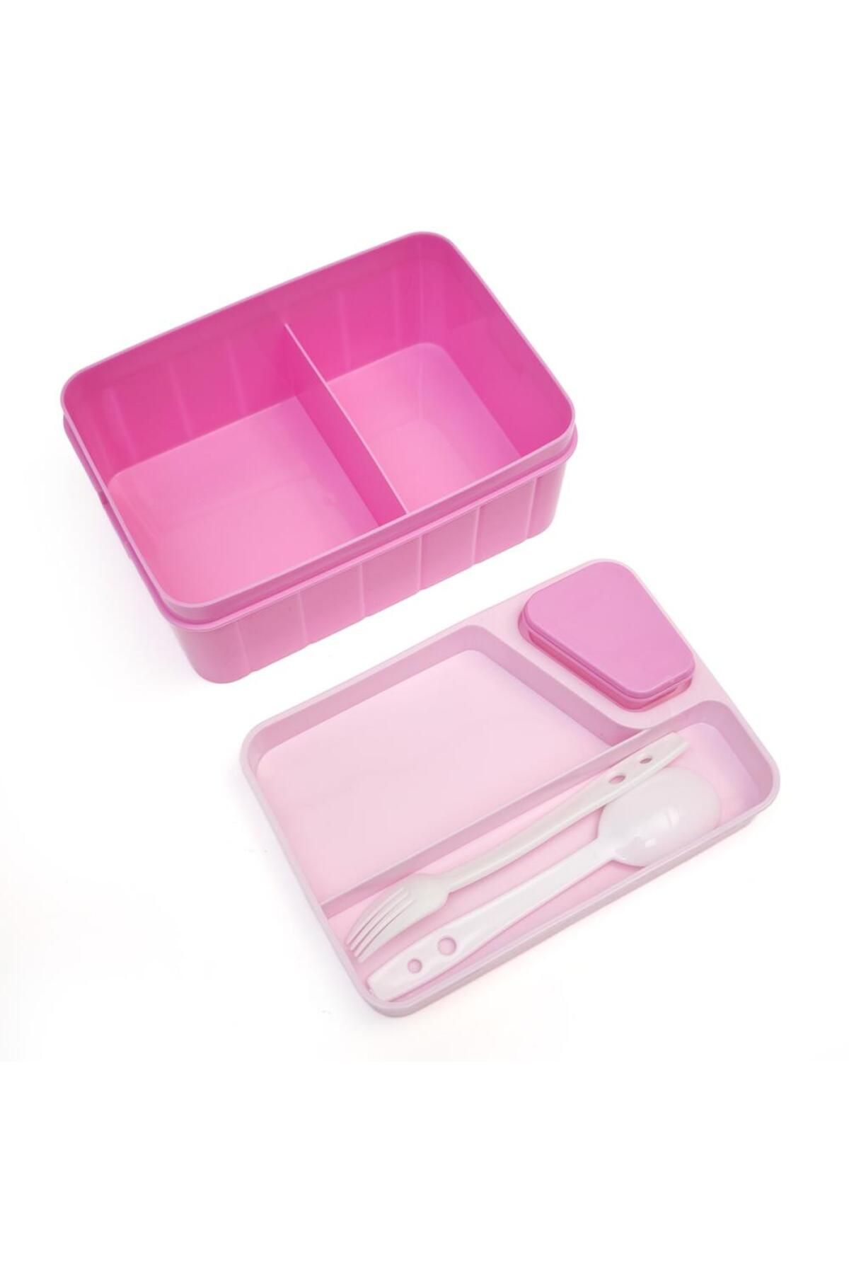 DNS-Rectangular plastic casserole, 2 compartments, for sandwich, 900 ml, pink YSY3029 7
