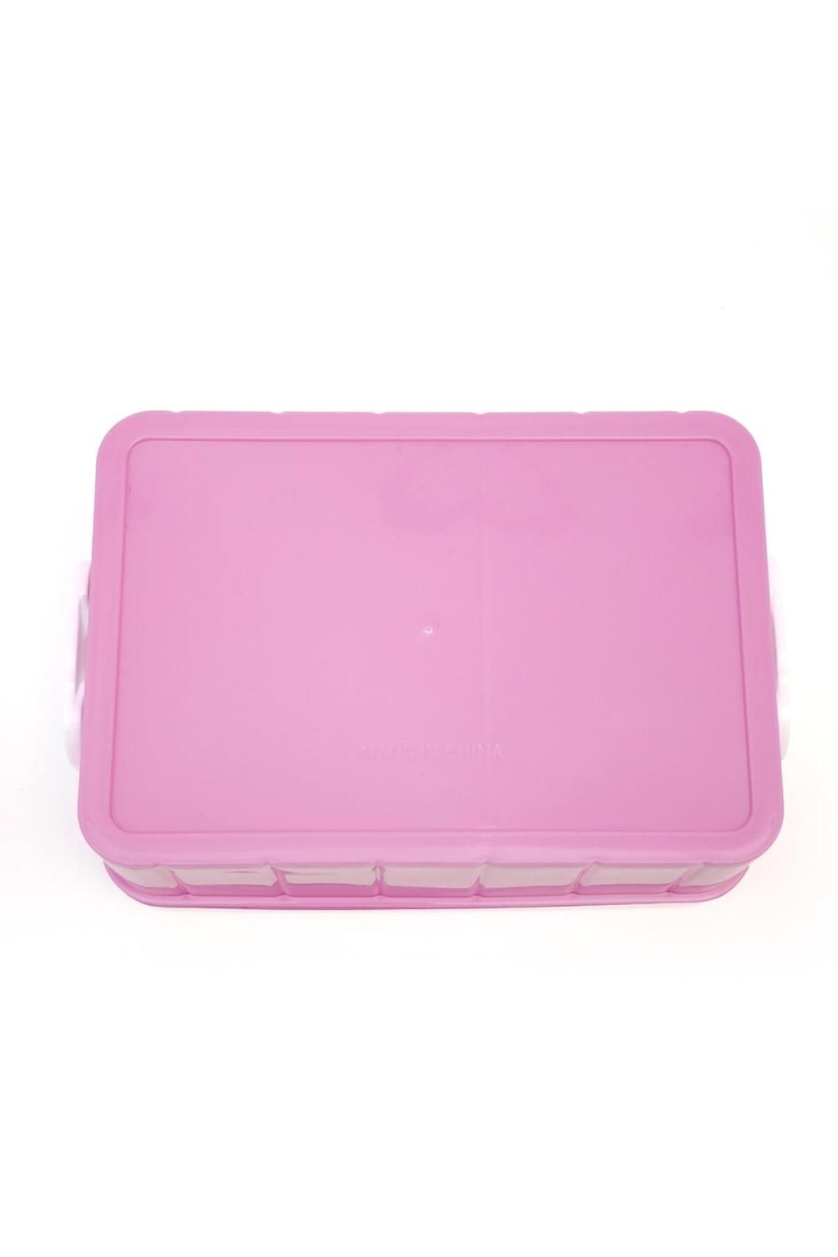 DNS-Rectangular plastic casserole, 2 compartments, for sandwich, 900 ml, pink YSY3029 3
