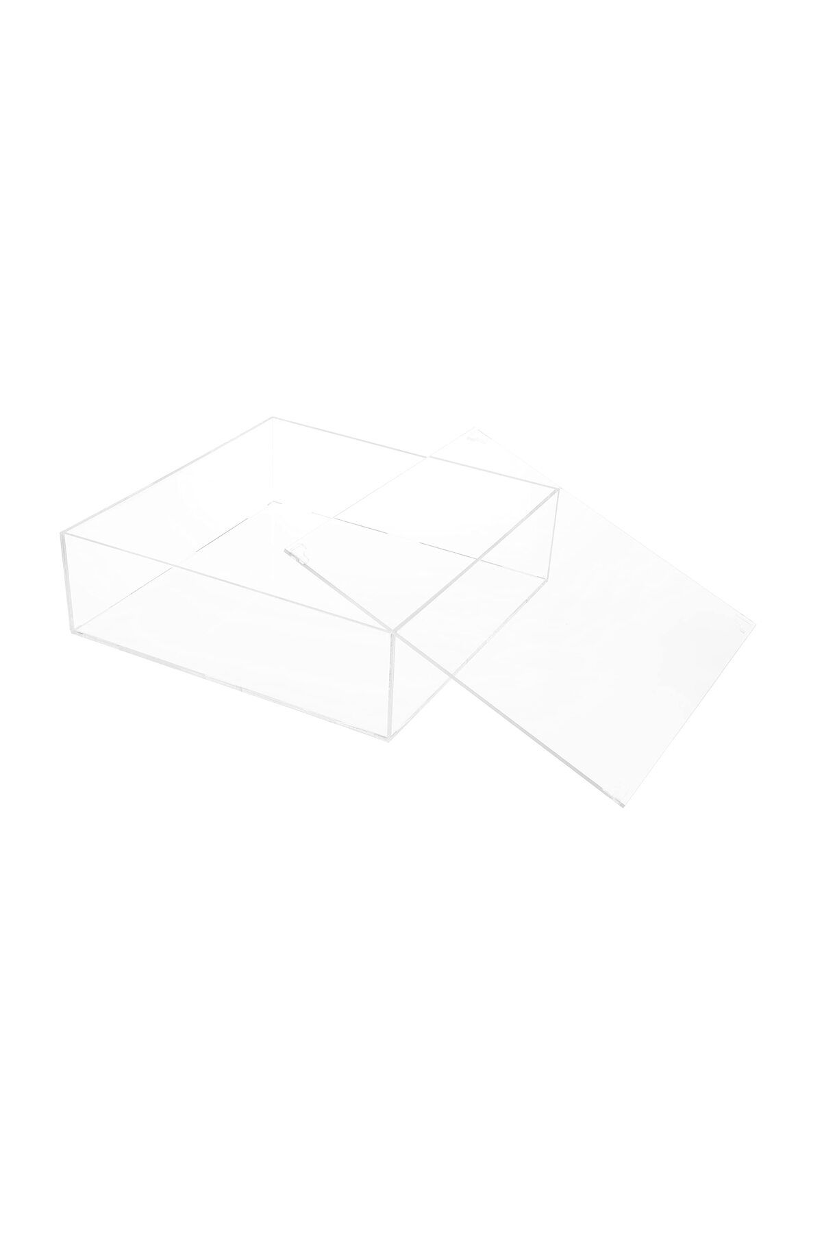 Lamsit Ibdaa-Acrylic Cake Box Stand, 10x10x3 in, Clear, Mirror Finish 1