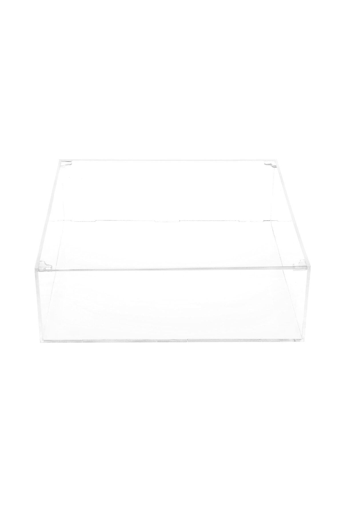 Lamsit Ibdaa-Acrylic Cake Box Stand, 10x10x3 in, Clear, Mirror Finish 3