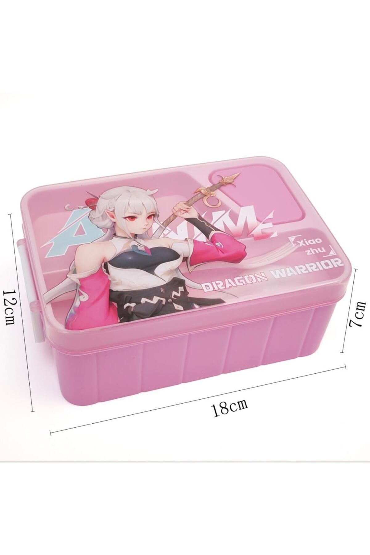 DNS-Rectangular plastic casserole, 2 compartments, for sandwich, 900 ml, pink YSY3029 1