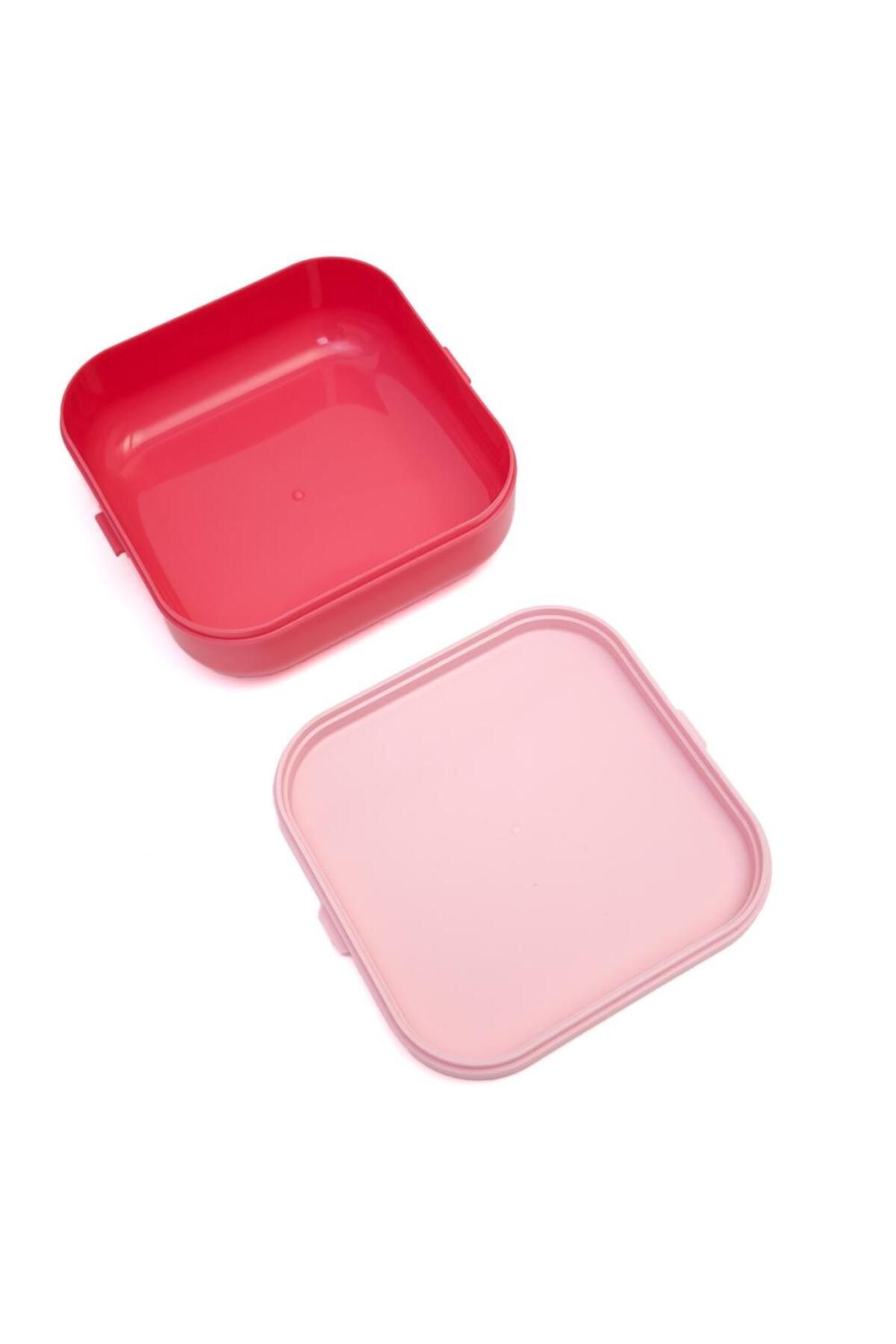 DNS-Casserole with 2 compartments and fruit section, bento box for children, school, 1150 ml, pink XC-A89 4