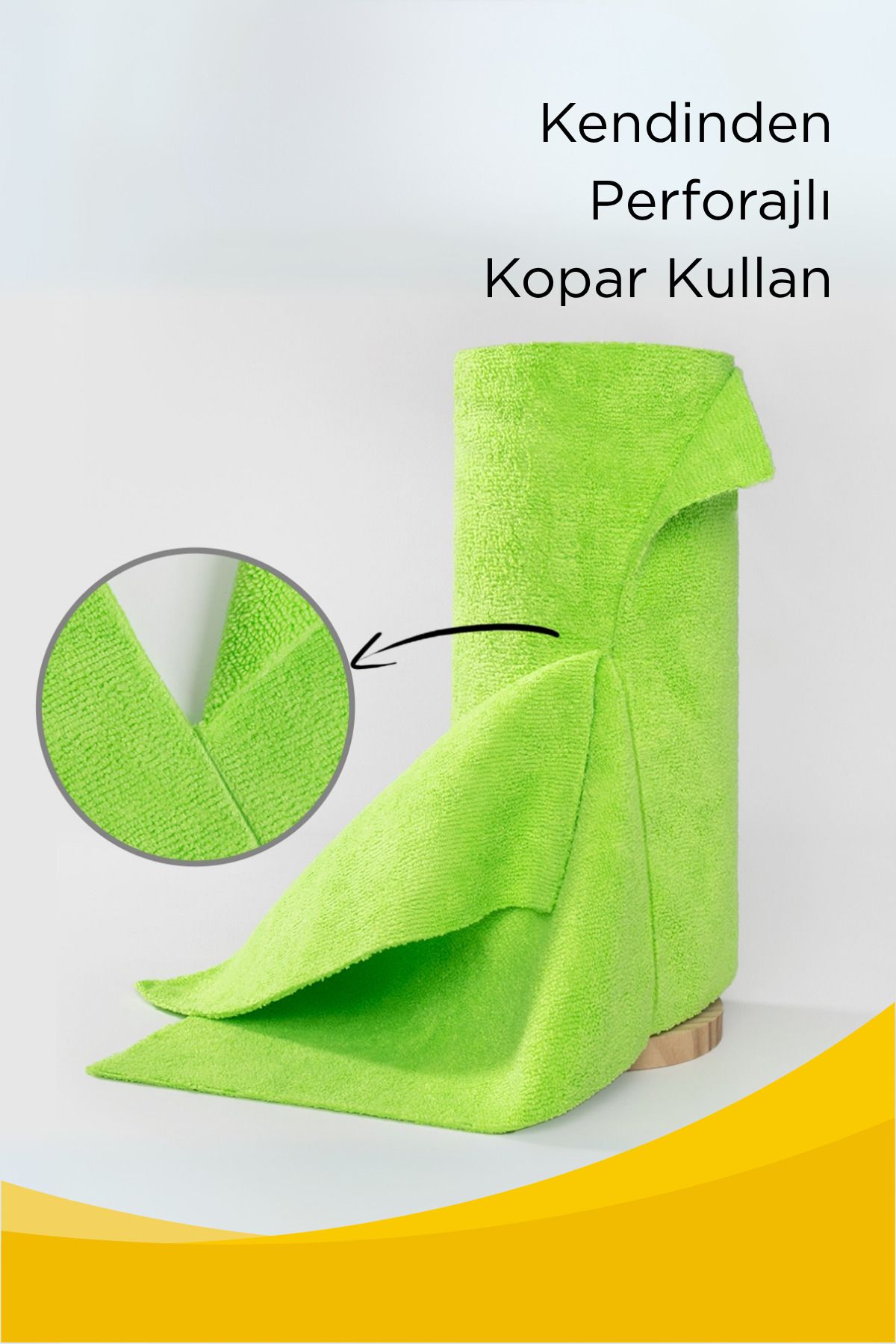 GRİMOR Life-1 Piece of 15 Rolls 100% Microfiber Multi-Purpose Cleaning Cloth for Use - Economical and Practical Hygiene 5