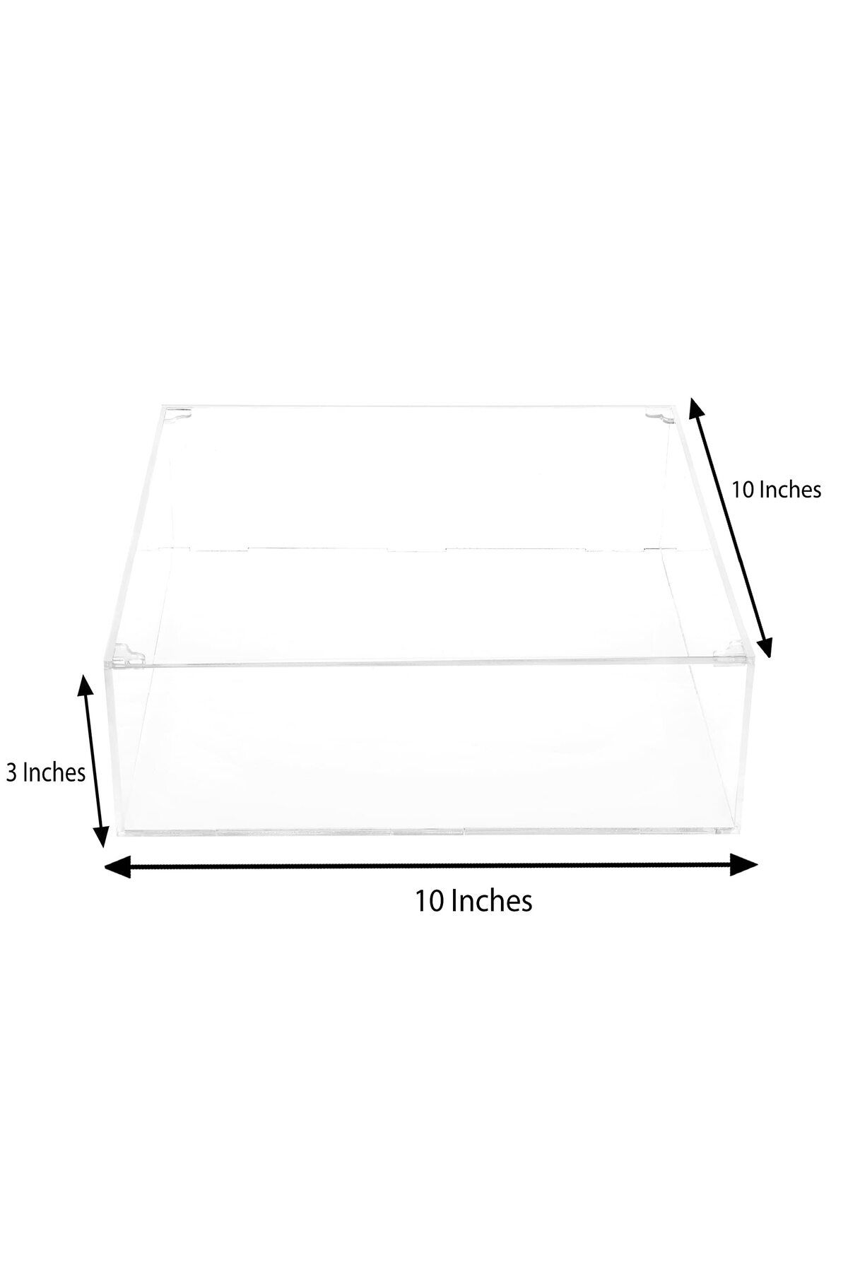 Lamsit Ibdaa-Acrylic Cake Box Stand, 10x10x3 in, Clear, Mirror Finish 4