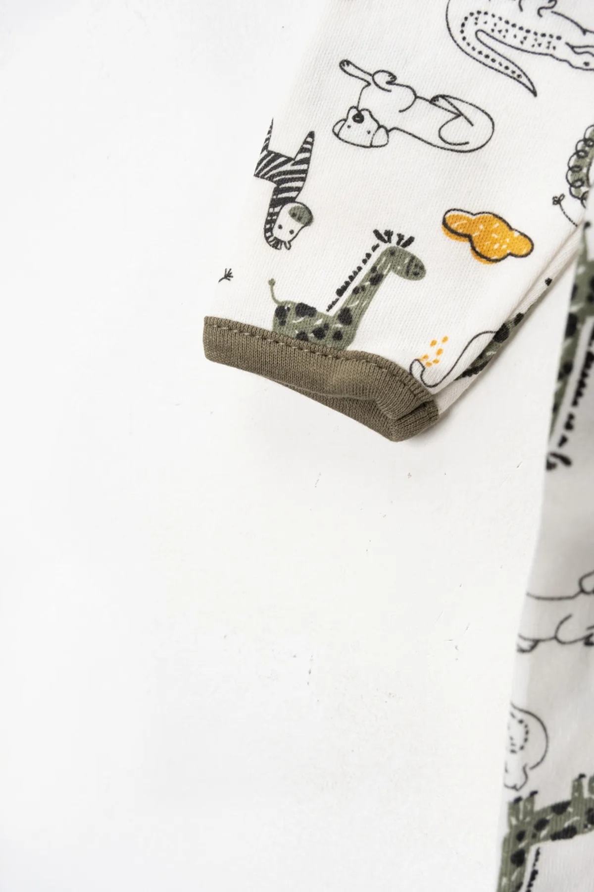 ENİA BABY Erkek Bebek % 100 Pamuklu 3-6-9 Ay Safari Desenli Patikli Yenidoğan Kıyafet 3-6-9 Ay fotoğrafı 5 (önizleme)