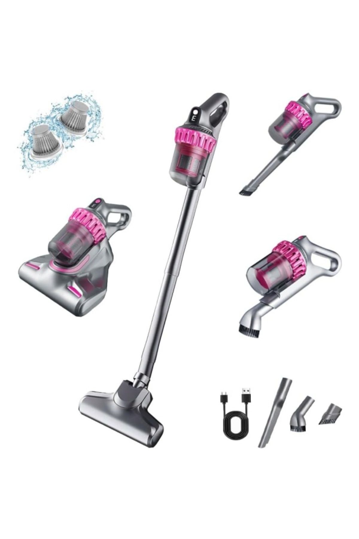 DAR-3-in-1 Portable Vacuum Cleaner with UV Light, Cordless, Dust and Deep Sanitization 149-53 2