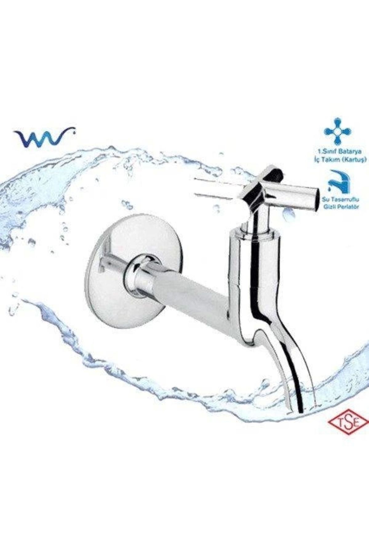 CPU ELEKTRONİK-Plus Open Close 4 Handle Chrome Spin Tap Single Input Through the Wall 2