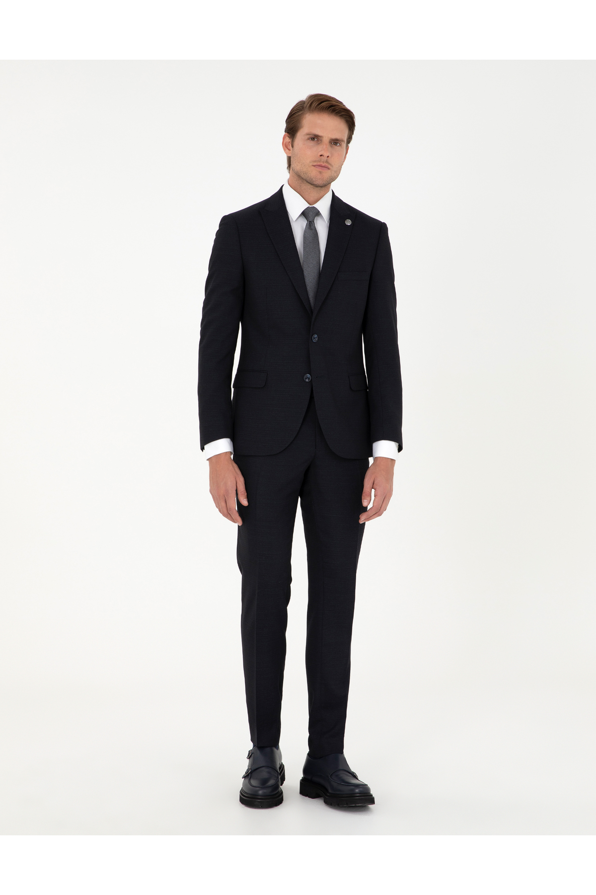 Pierre Cardin Navy Blue Extra Slim Fit Wool Suit 50291976-Vr033