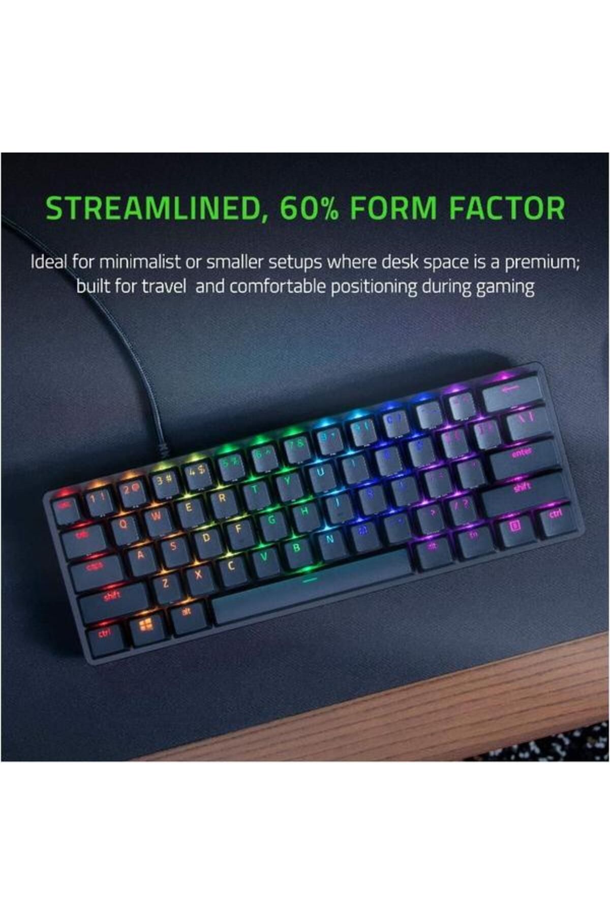 RAZER-Gaming Keyboard Huntsman Mini, Illuminated, Clicky Purple Switch (Black) 2