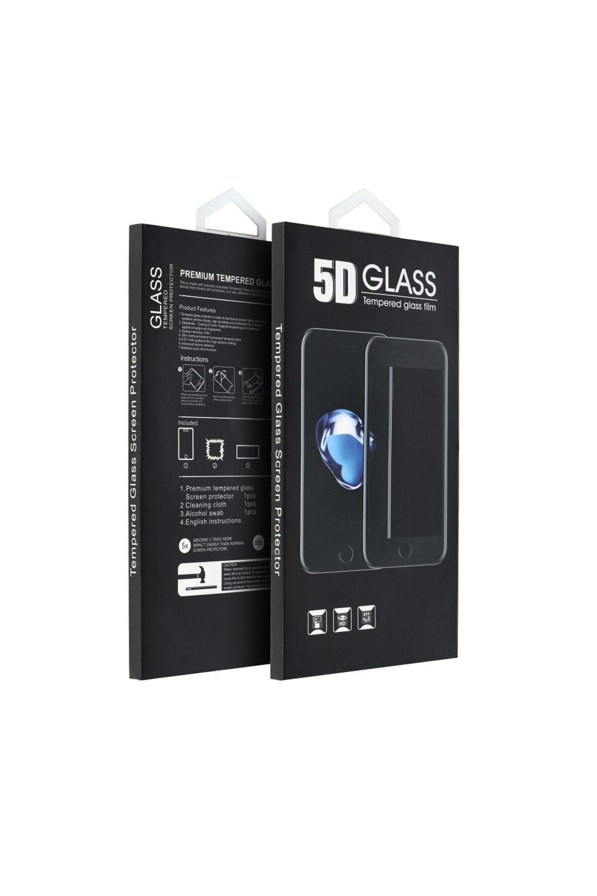 e-Eunoia Art-Protector de ecran pentru Apple iPhone 8 Plus / 7 Plus, sticlă securizată, lipici complet, Elite Armor, U721, 5D 3