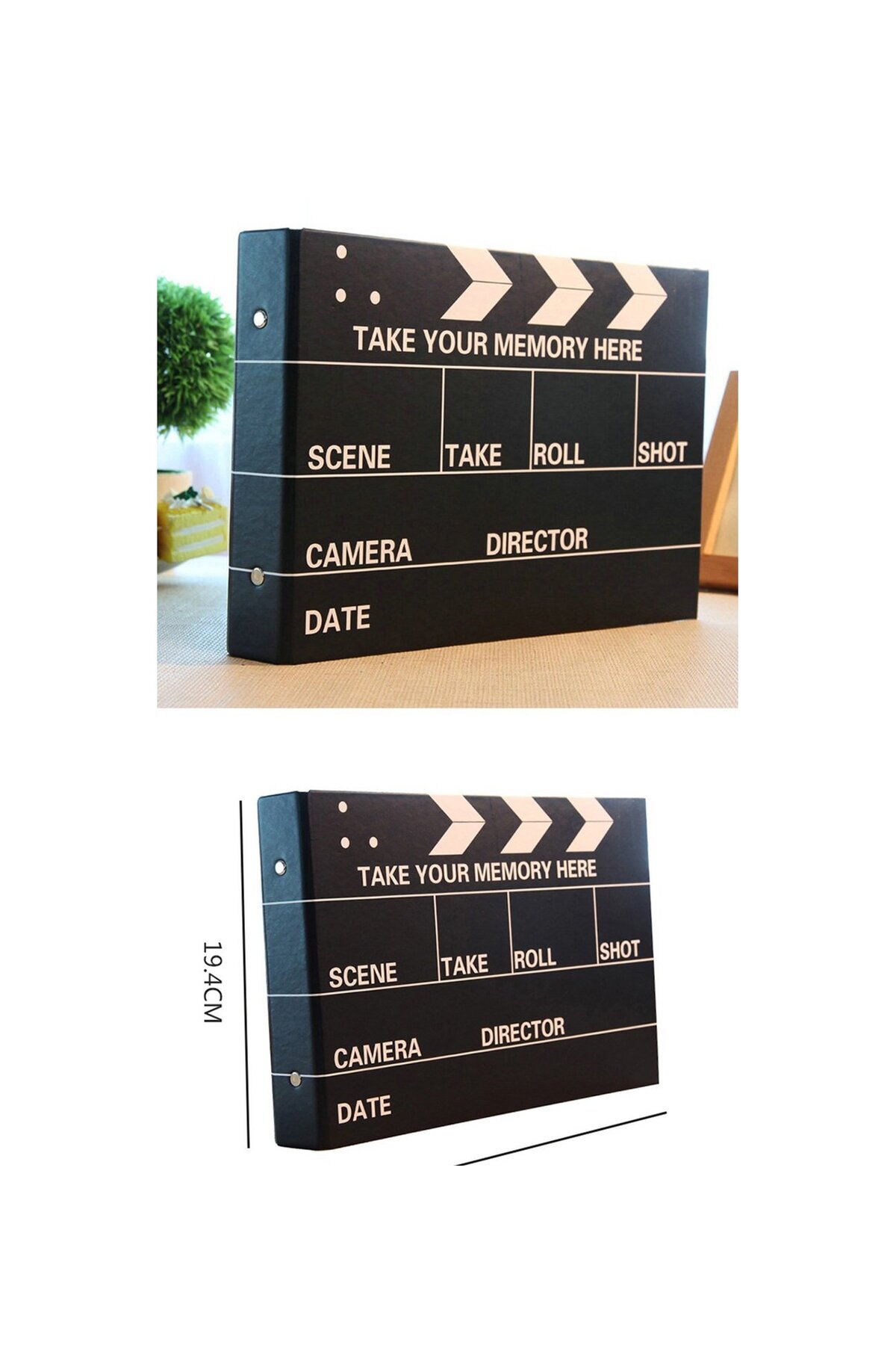 CHANCE GİFT Film Klaketi Albümü Anı Defteri Kendin Yap Albüm Düğün Yeni Doğan Özel Siyah Sayfalı Hatıra Albümü fotoğrafı 5 (önizleme)