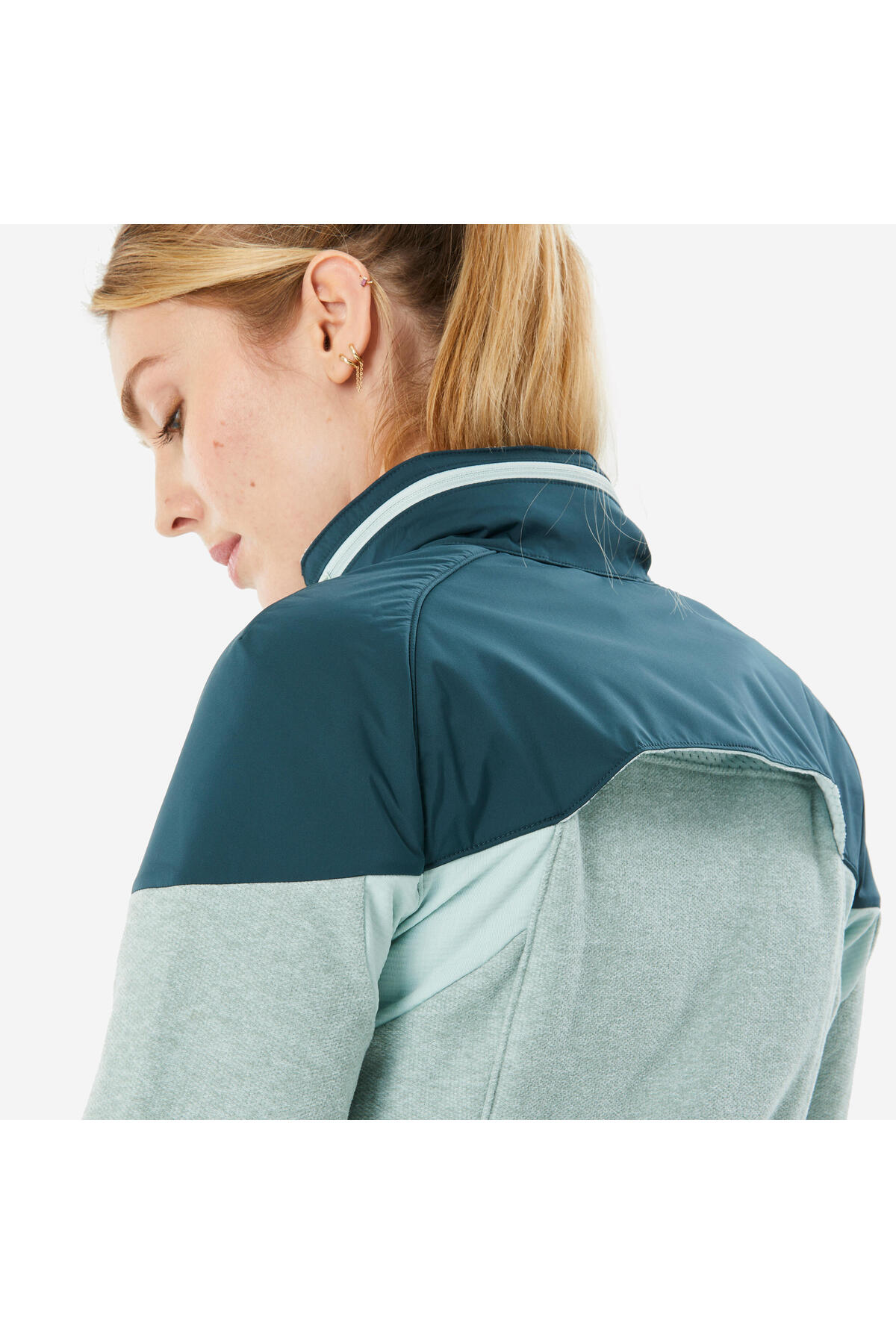 Decathlon Quechua Kadın Sıcak Tutan Outdoor Polar Mont - Yeşil - MH500 Mountain görsel 4