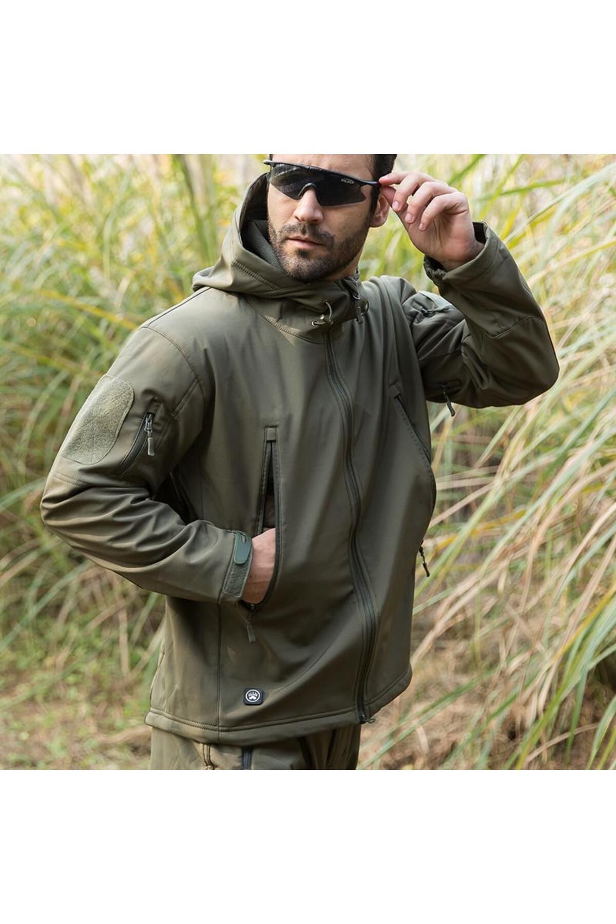 Lion camo-Softshell Jacket with Lined Wool 'Shellpower' 6