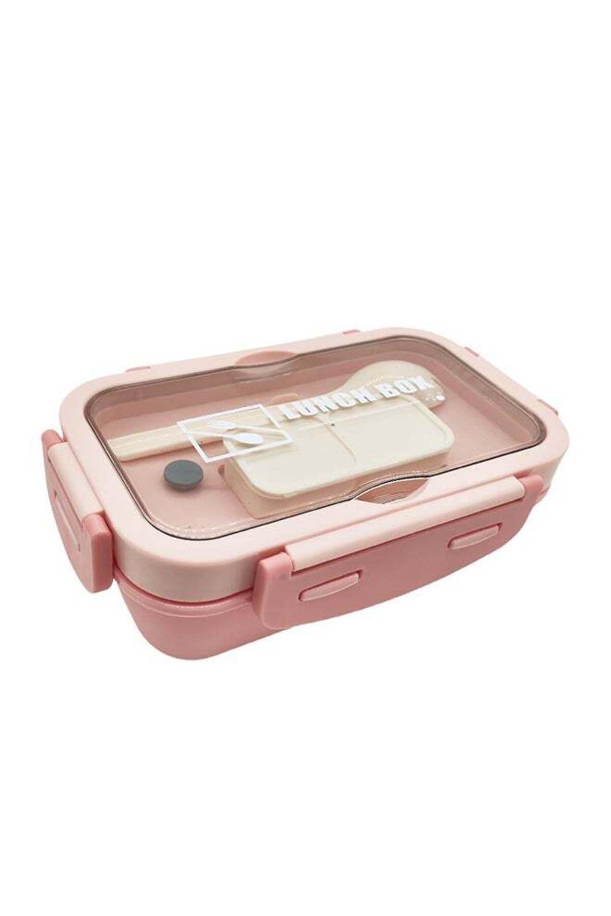 Noon East-3 Compartment Lunch Box, 840 ml, 1 Small Container and 1 Fork 1
