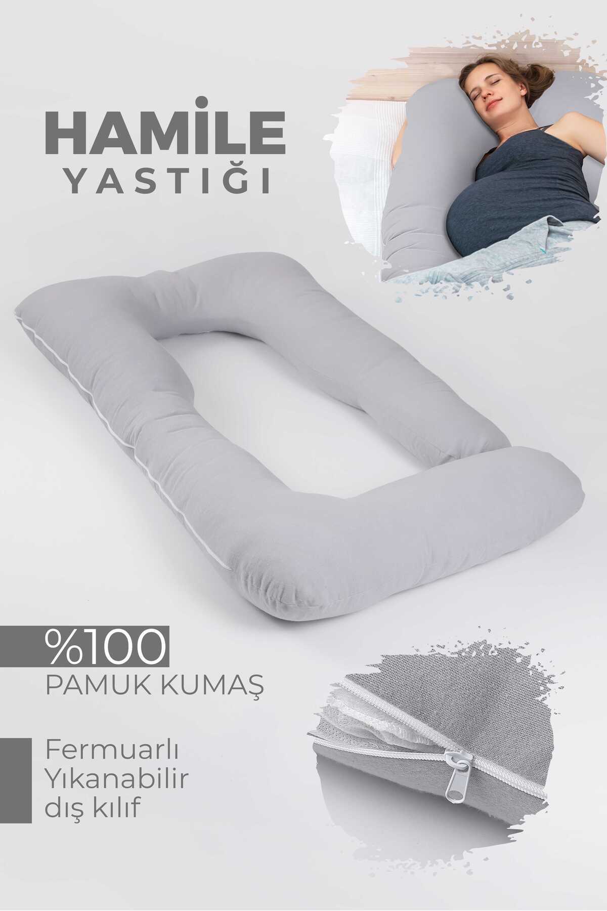 RUYALAR BEBEK 5 Farklı Bölge Destekli Hamile Ve Emzirme Yastığı