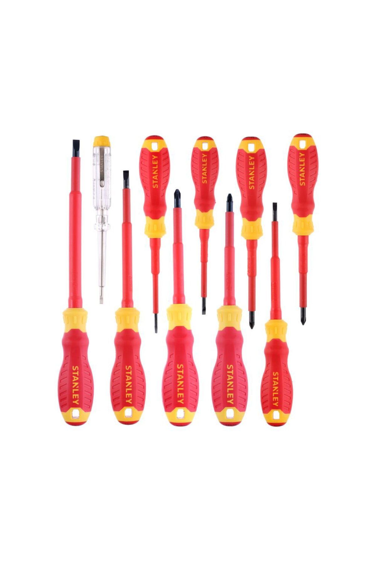 Stanley-STHT60032-0, Set 10 surubelnite subtiri VDE, tip PZ, PH drepte si tester de tensiune 1