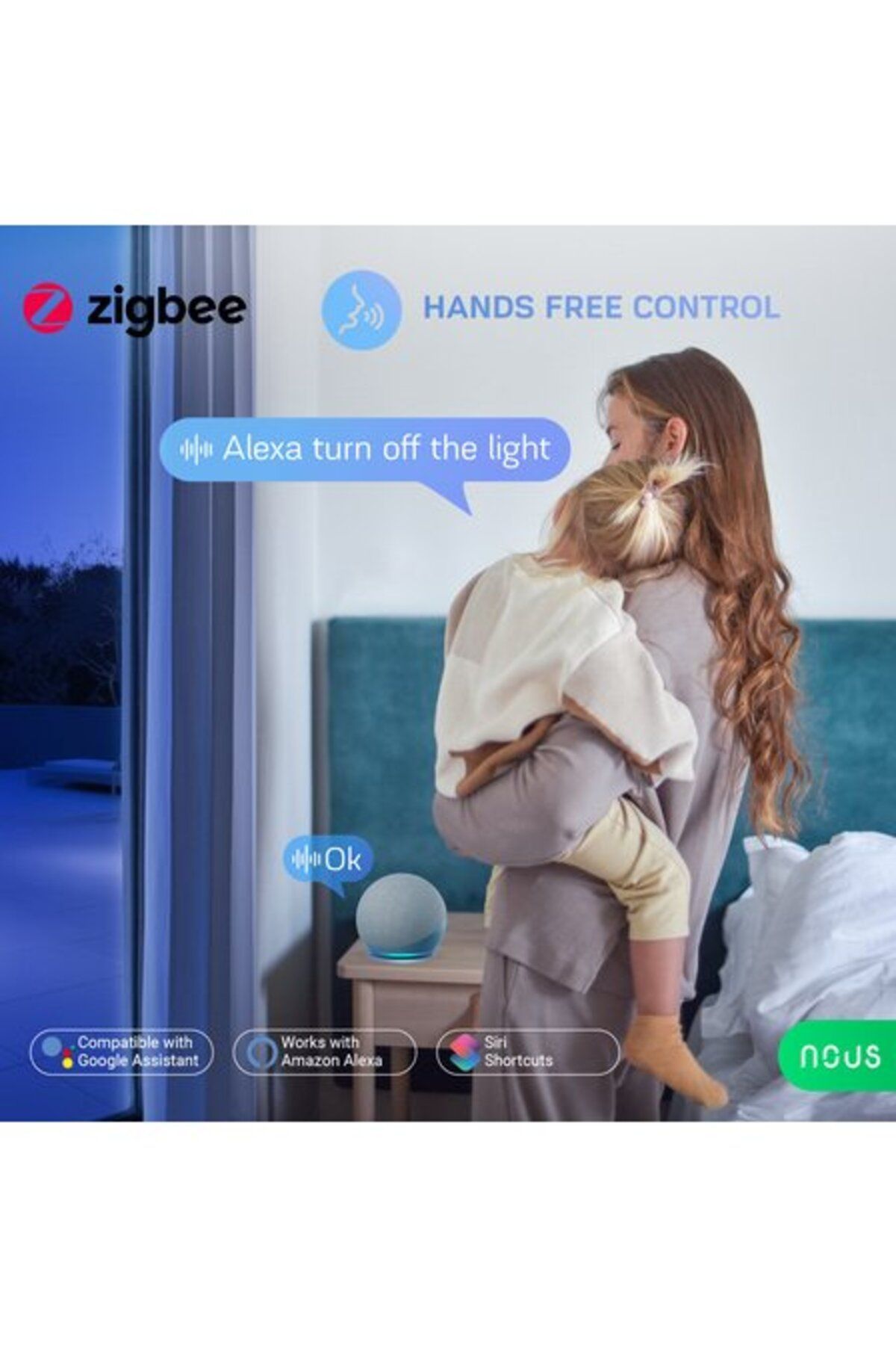Nous-A7Z smart wifi socket, 16A - ZigBee 3.0, Consumption Monitoring, Alexa Google Compatible 4