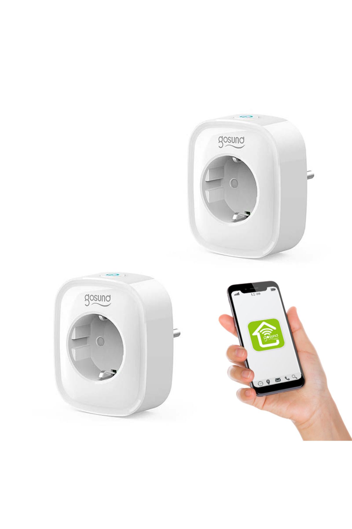 Proxxon-Set of 2 Gosund SP1 WiFi smart sockets, 16A, Energy consumption monitoring, Smart Life, Tuya 1