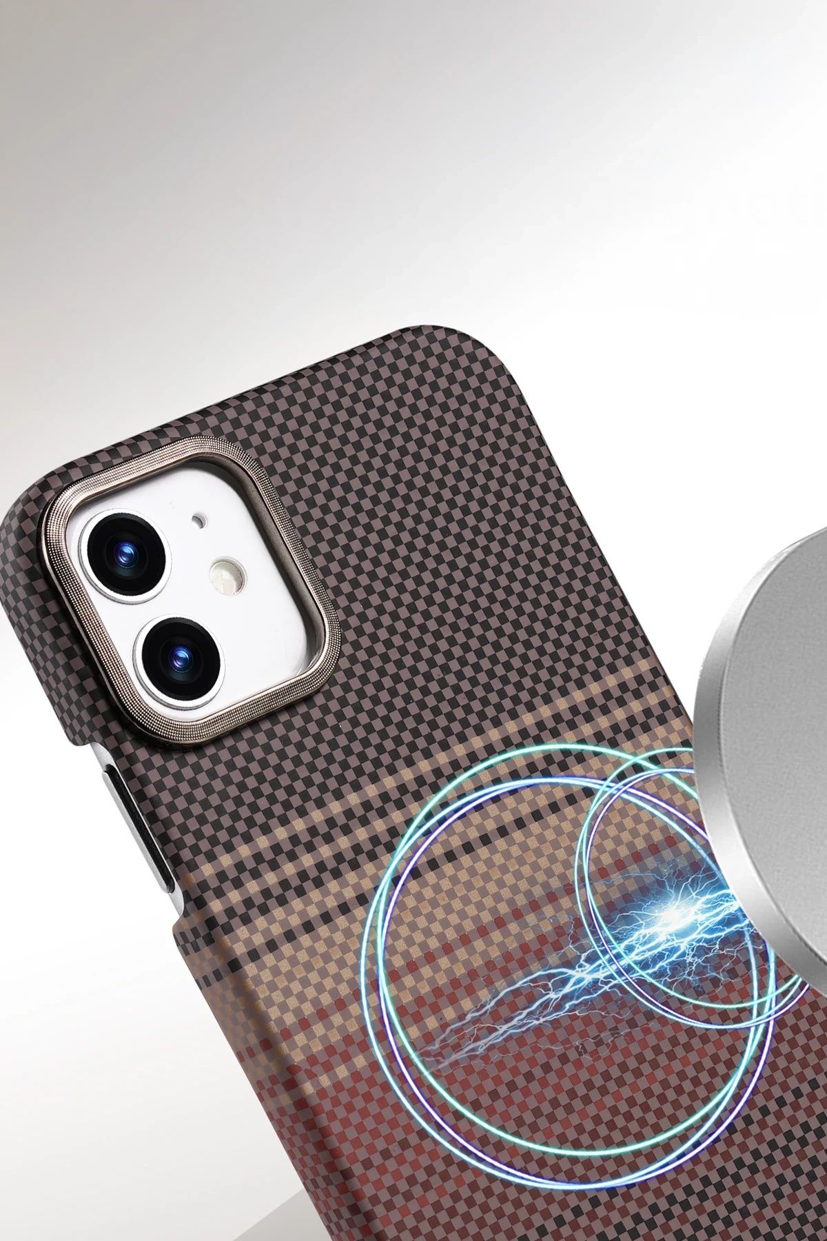 m.tk moveteck-Apple iPhone 11 Case Kevlar Carbon Look Embossed Textured Patterned 0.5m Super Thin Magsafe Cover 2