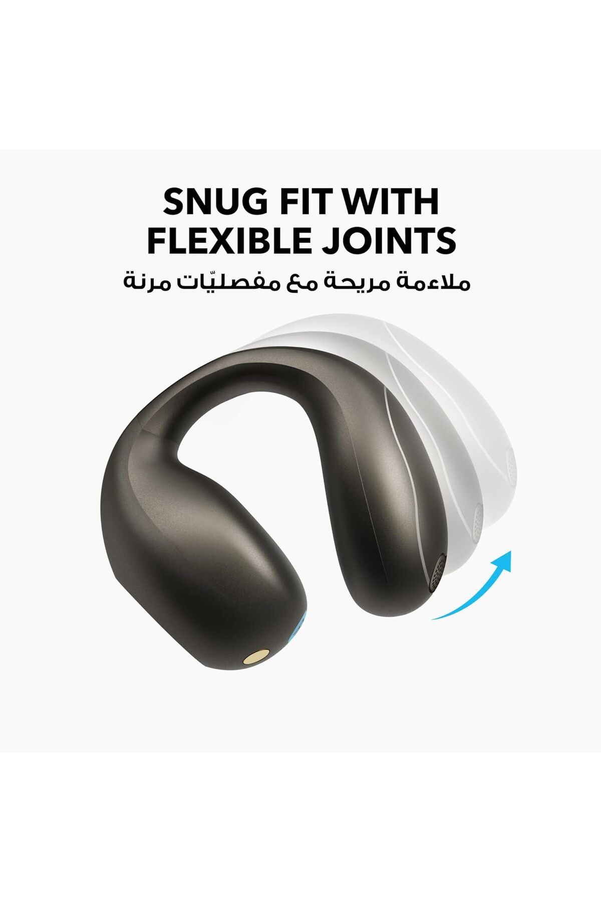 Soundcore-Anker Soundcore C40i Open-Ear Clip-On Headphones Flexible Hinge Design Lightweight Control Buttons AI-Enhanced 2