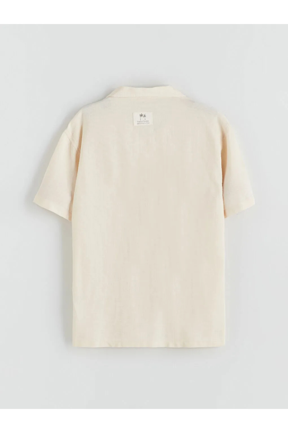 LC Waikiki LCW Kids Ekru Basic Kısa Kollu Erkek Çocuk Gömlek fotoğrafı 3 (önizleme)