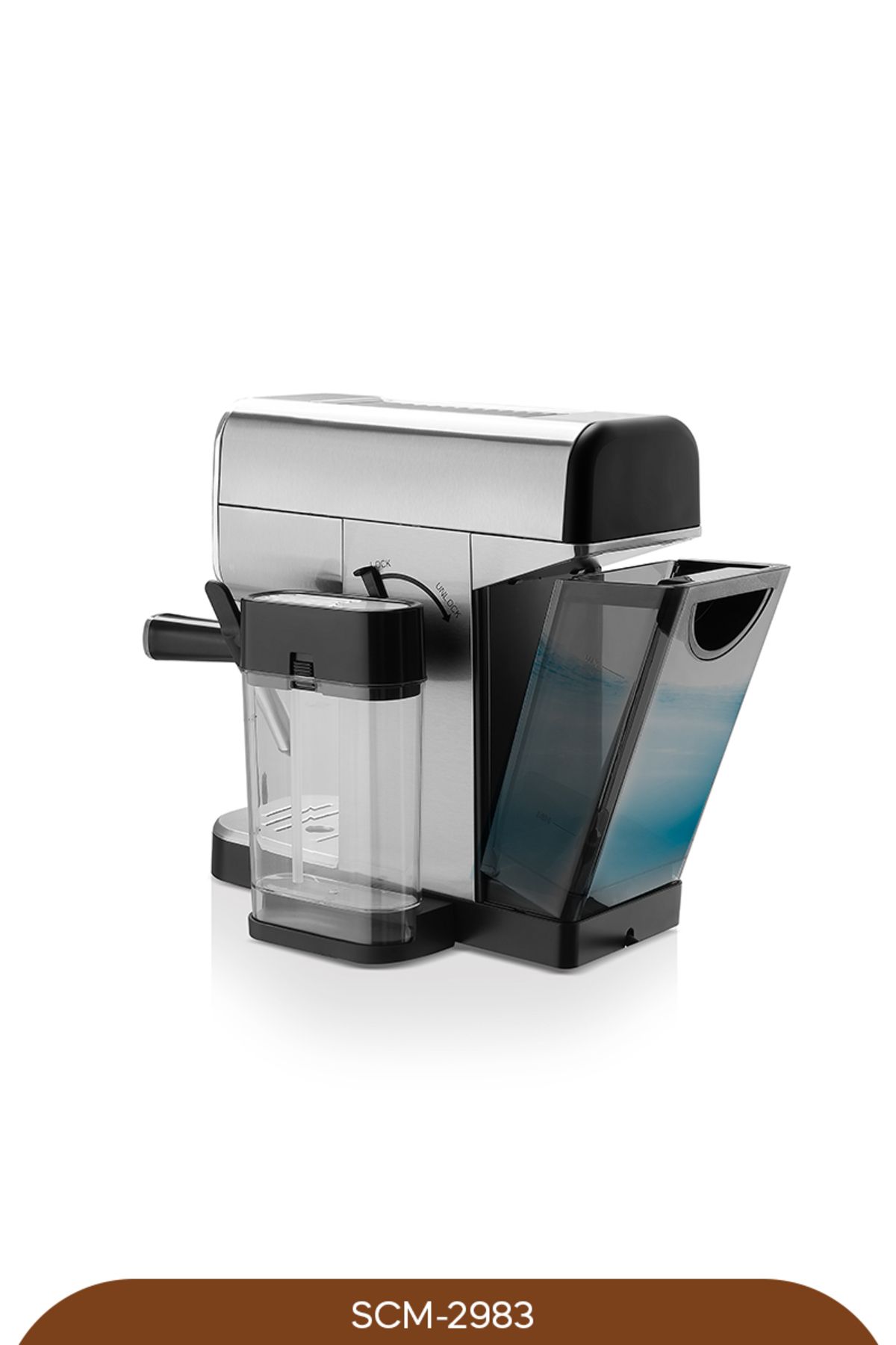 Sinbo-Scm-2983 Espresso Coffee Machine Built-In Milk Tank 20 Bar Barista Lever 7