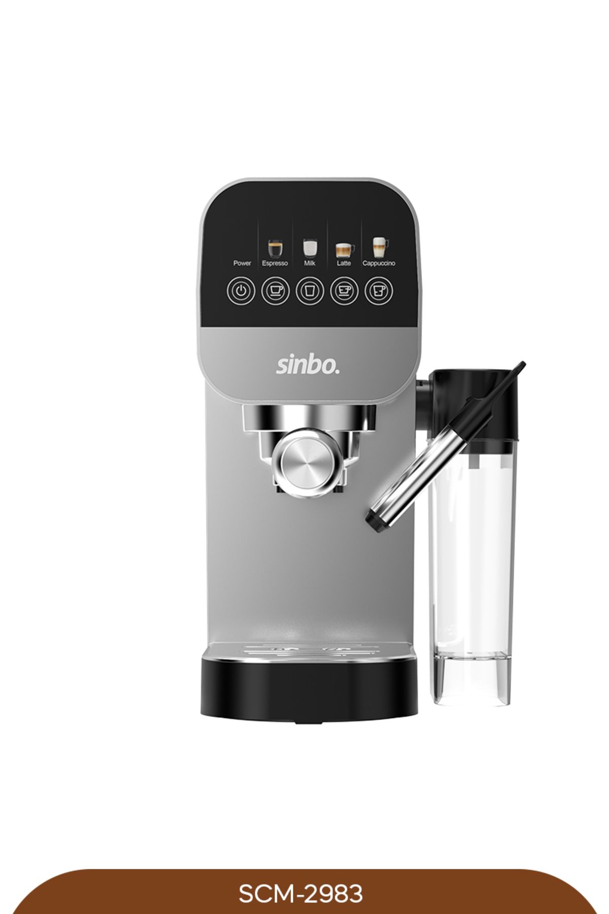 Sinbo-Scm-2983 Espresso Coffee Machine Built-In Milk Tank 20 Bar Barista Lever 4