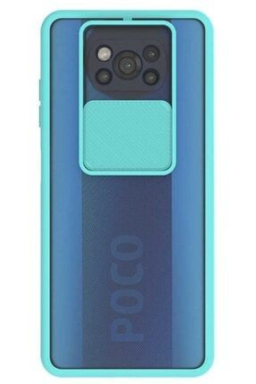 Poco X3 Pro Uyumlu Kılıf Kamera Korumalı Slayt Silikon Turkuaz TYC00214006399