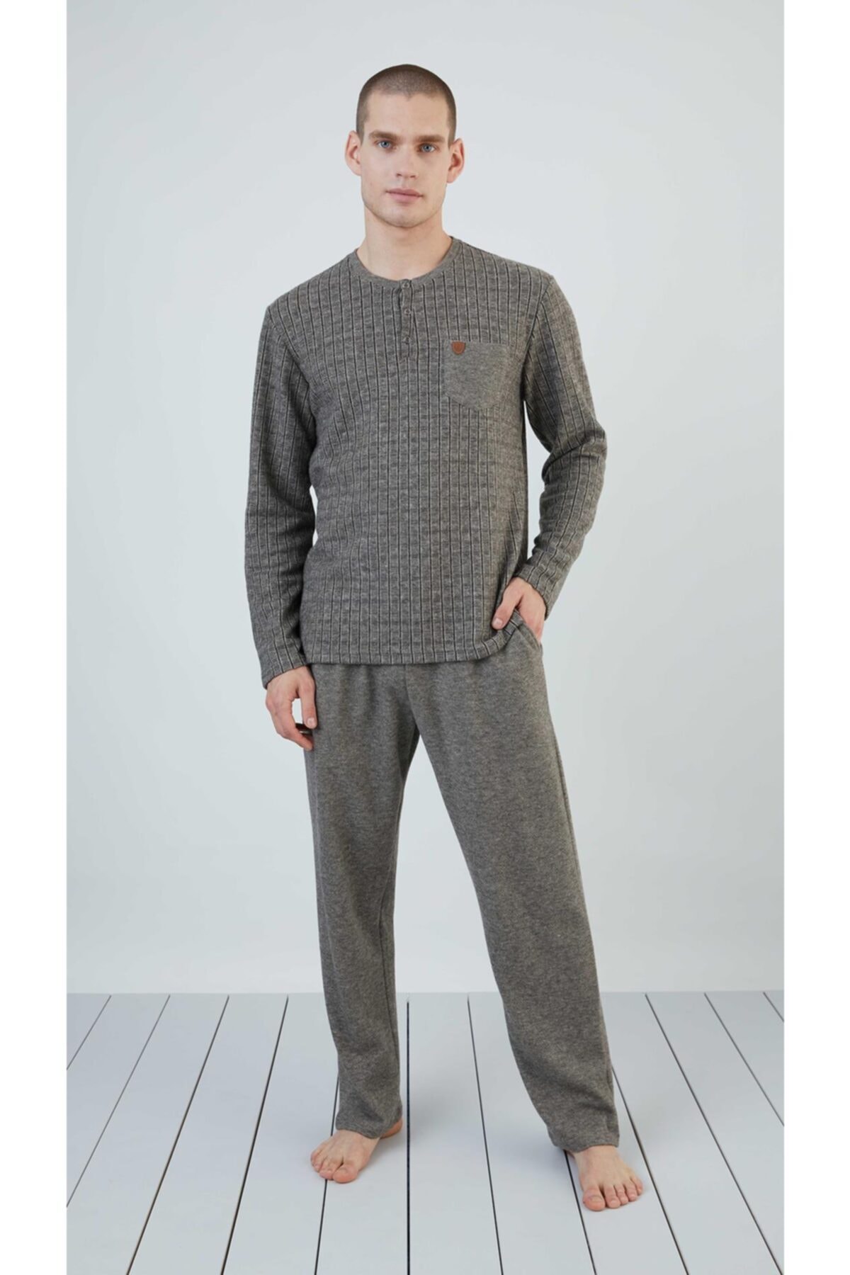 Sevim 9266 Erkek Uzun Kol Çizgili Pijama Takımı