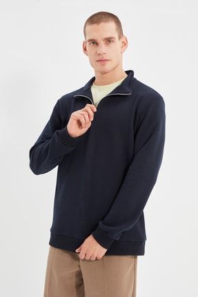 Lacivert Erkek Regular Fit Sweatshirt TMNAW22SW0188