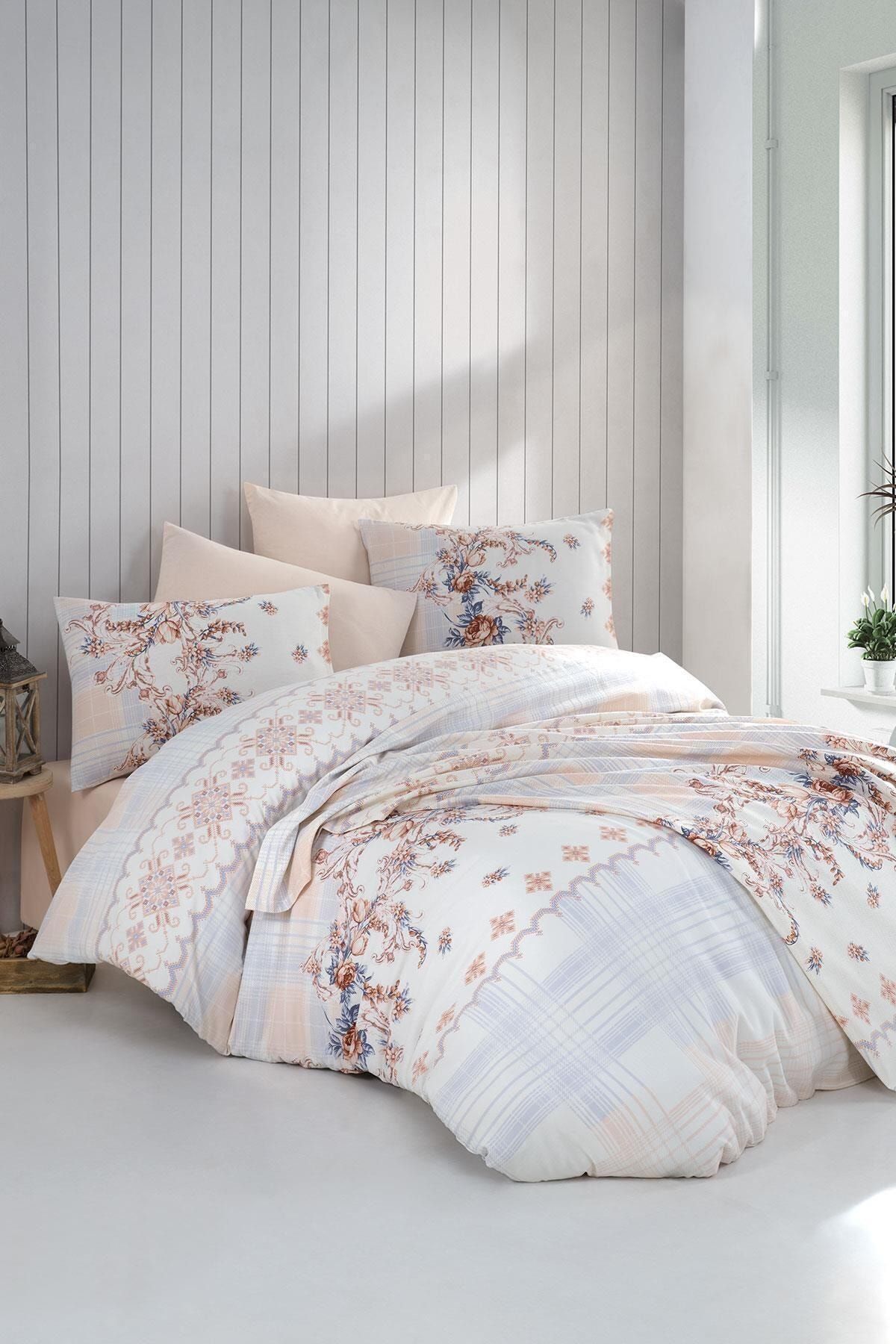 Cotton Life Pike Takımı Sienna Bej Çift Kişilik