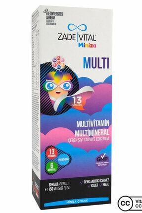 Miniza Multivitamin Ve Multimineral 150 ml Şeftali 16547