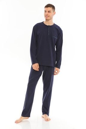 Erkek Uzun Kollu Pamuklu Pijama Takımı TEP-005