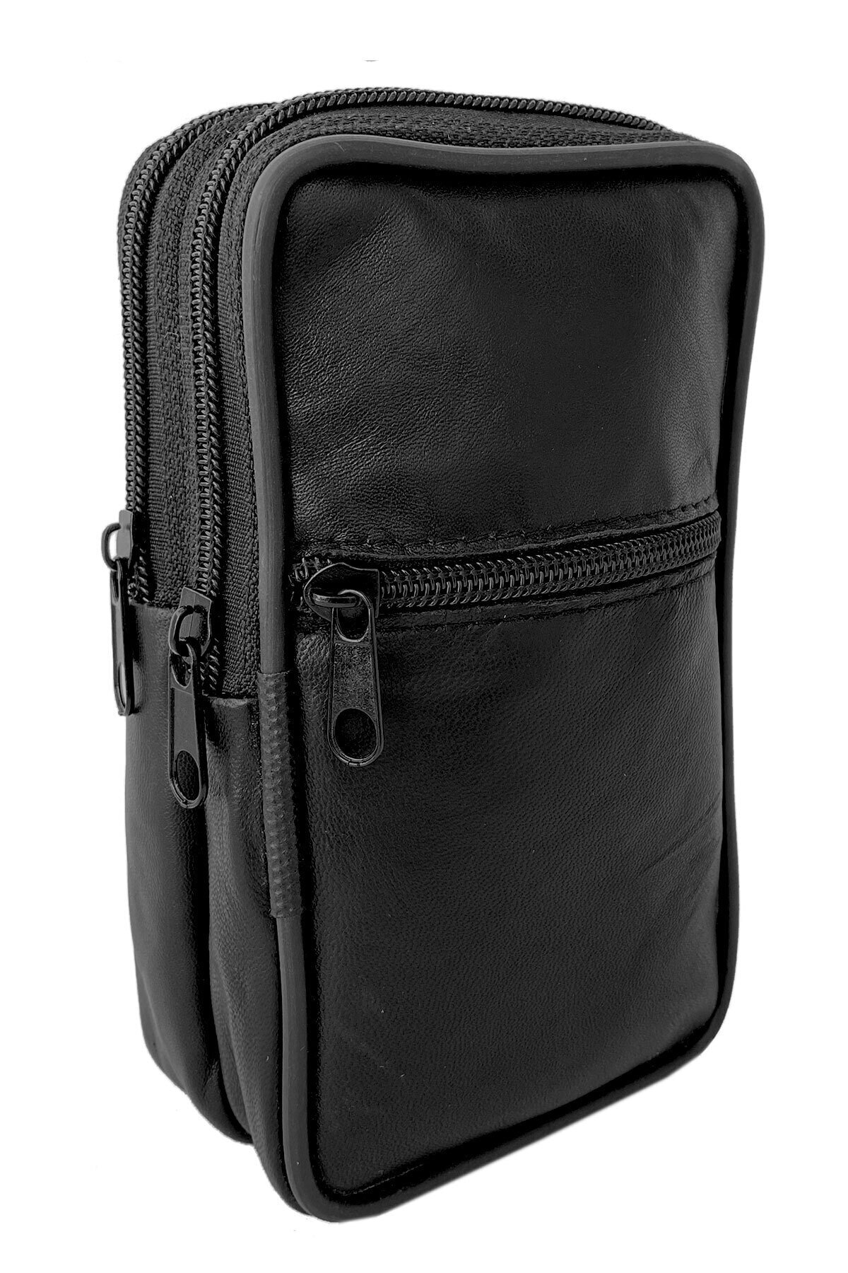 Lederax  Hakiki Deri Telefon Bölmeli Kemer Çantası 3 Bölmeli Dikey - Görsel 3