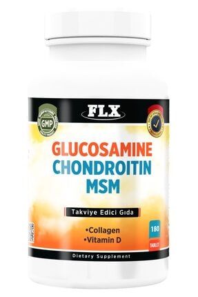 180 Tablet Glucosamine Chondroitin Msm Vitamin D Collagen Glukozamin flxtr180tab
