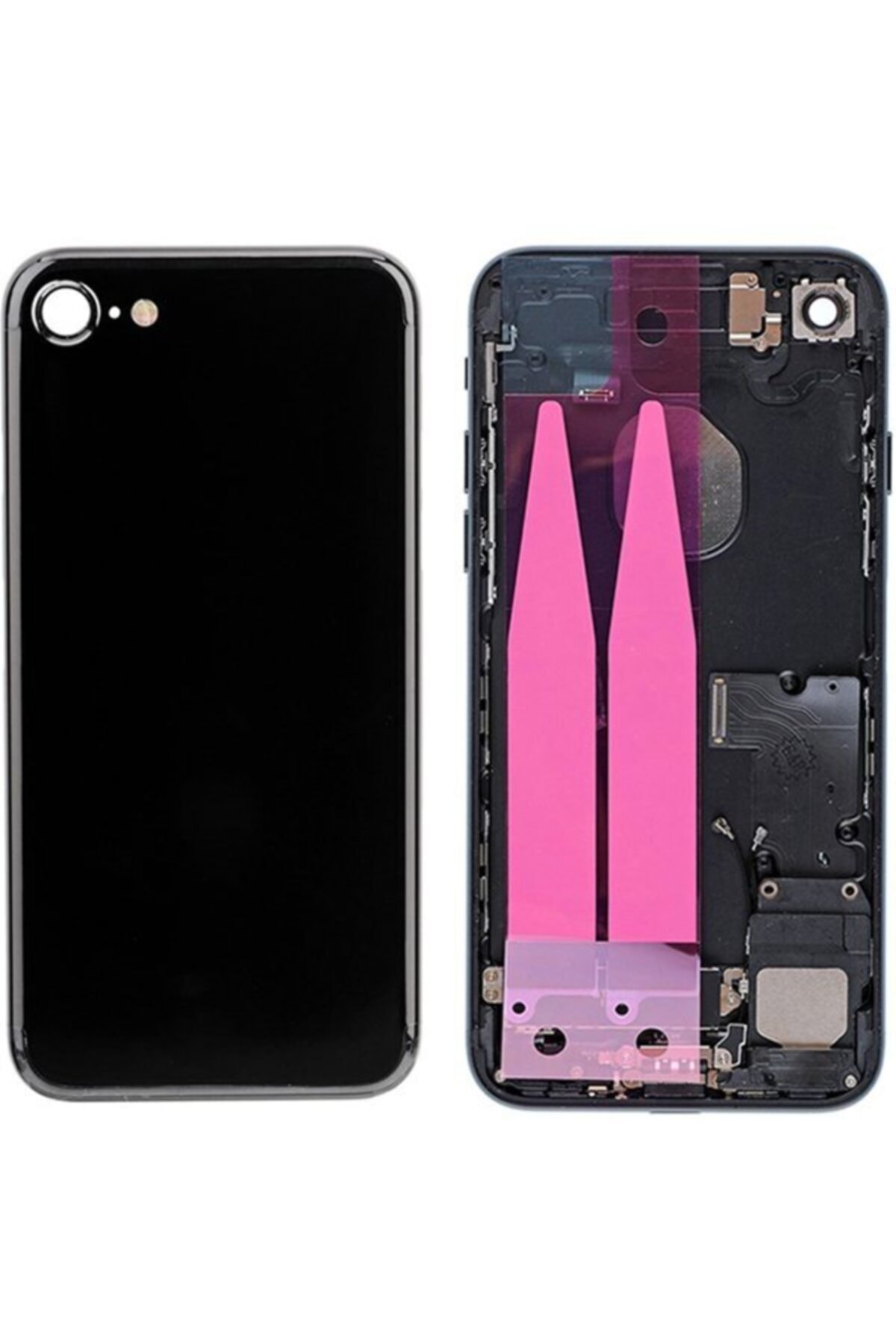 Genel Markalar Iphone 7 Kasa Full Dolu Parlak Siyah