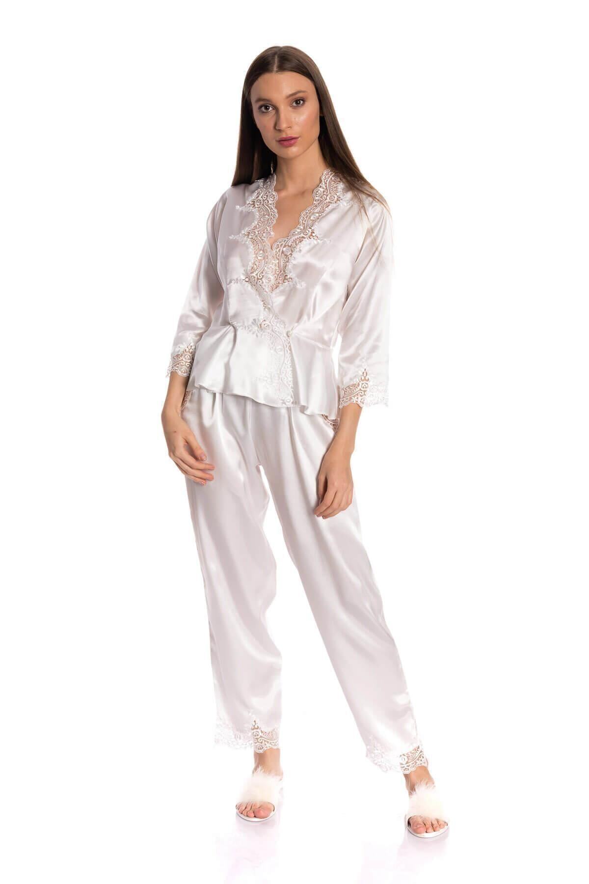 Espuar-Ecru Women's Nightgown Set 6 Pieces - T3077 5