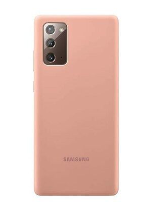 Samsung Galaxy Note 20 Uyumlu Silikon Lansman Kılıf Iç Yüzeyi Kadife-pudra Pembe CEPAKSEL-SMNT20-KLF
