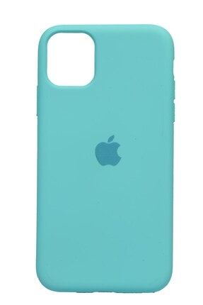 Apple Iphone 11 Promax (6.5') Altı Kapalı Logolu Lansman Kılıf Kapak Turkuaz CLL0012